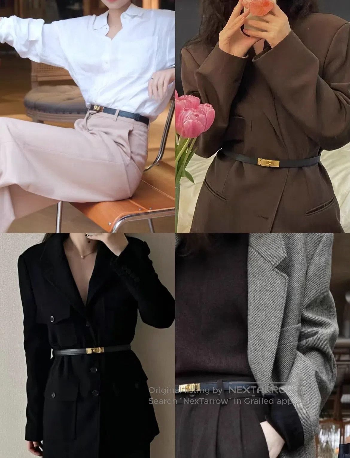 Hermes Hermes Kelly Golden Button Epsom Belt| Size ONE SIZE - 3 Thumbnail
