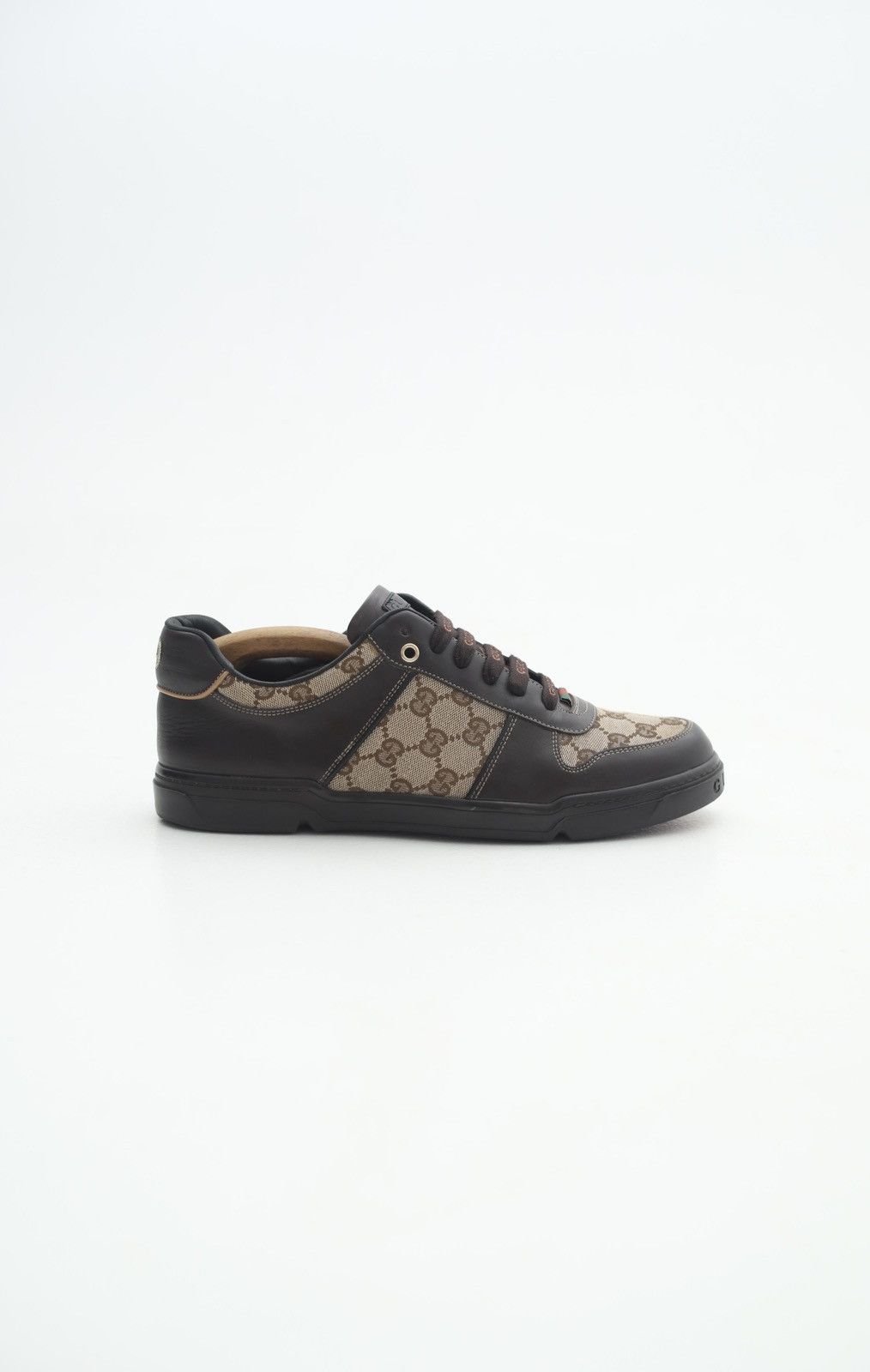 Gucci GUCCI Sneakers Leather Shoes GG Monogram Logo Brown Men’s Size US 9 / EU 42 - 3 Thumbnail