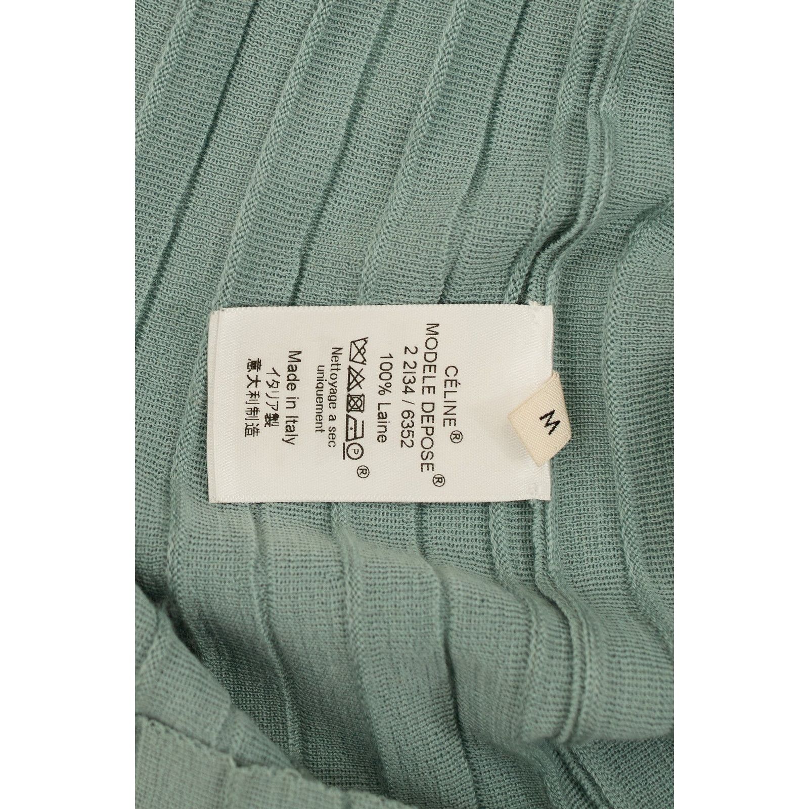 Celine by Phoebe Philo Green Pleated Skirt Size 32" / US 10 / IT 46 - 5 Thumbnail