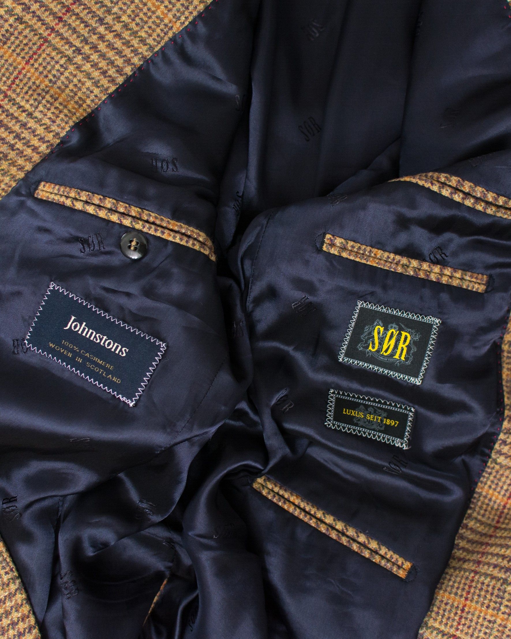 Other SØR x Johnstons Vintage Cashmere Blazer - Plaid Tweed Jacket Size 48R - 3 Thumbnail