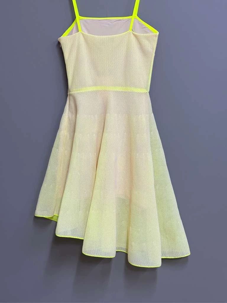 Dior Fluorescent Yellow Spaghetti Strap Dress-2505 Size M / US 6-8 / IT 42-44 - 3 Thumbnail