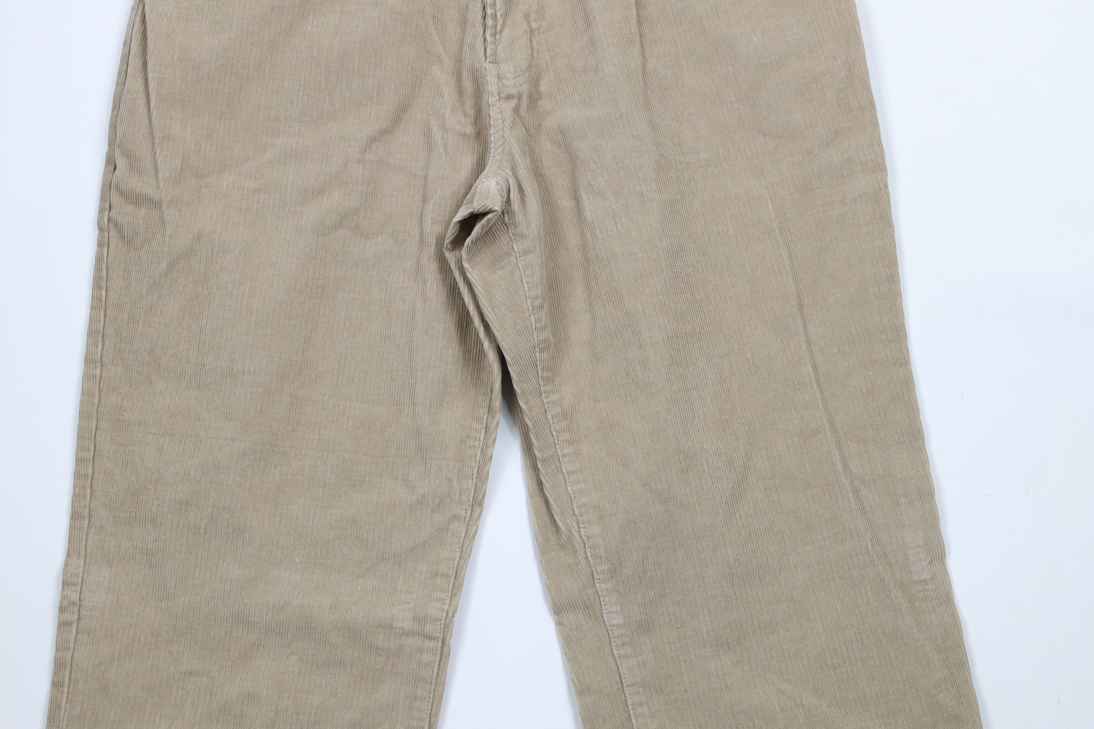 Vintage Vintage 90s Streetwear Wide Leg Corduroy Chino Pants Beige Size US 34 / EU 50 - 3 Thumbnail