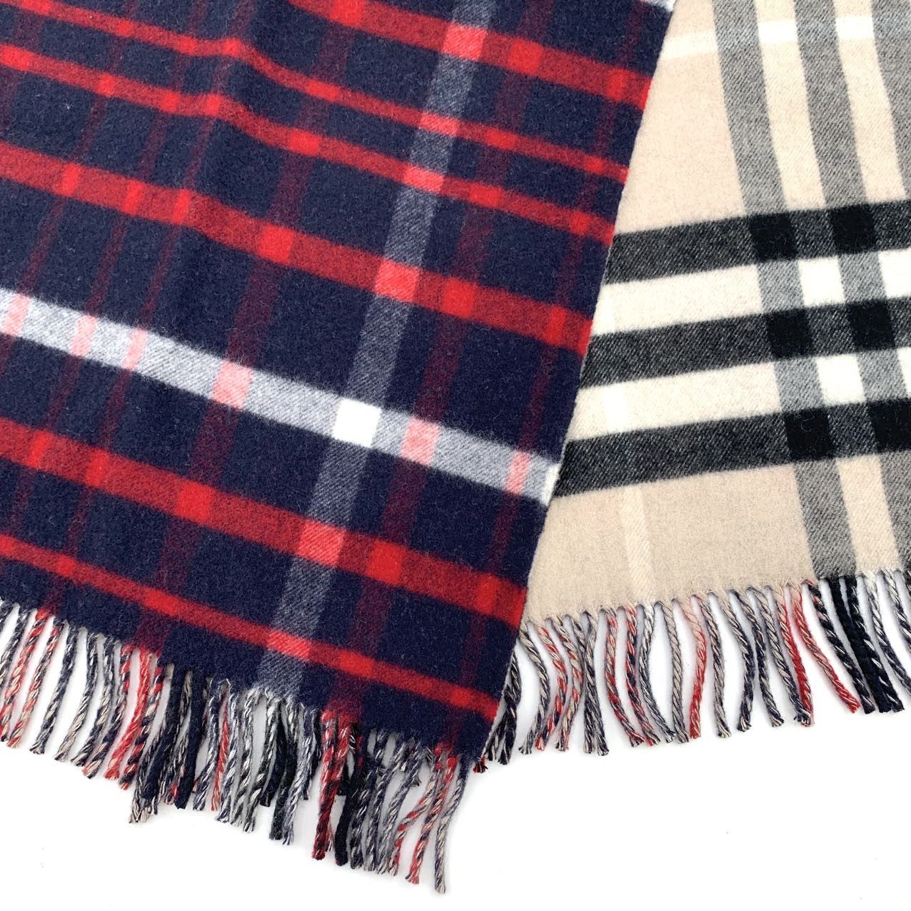 Burberry Burberry Colorblock Wool Fringe Scarf (200×50 cm) Size ONE SIZE - 6 Thumbnail