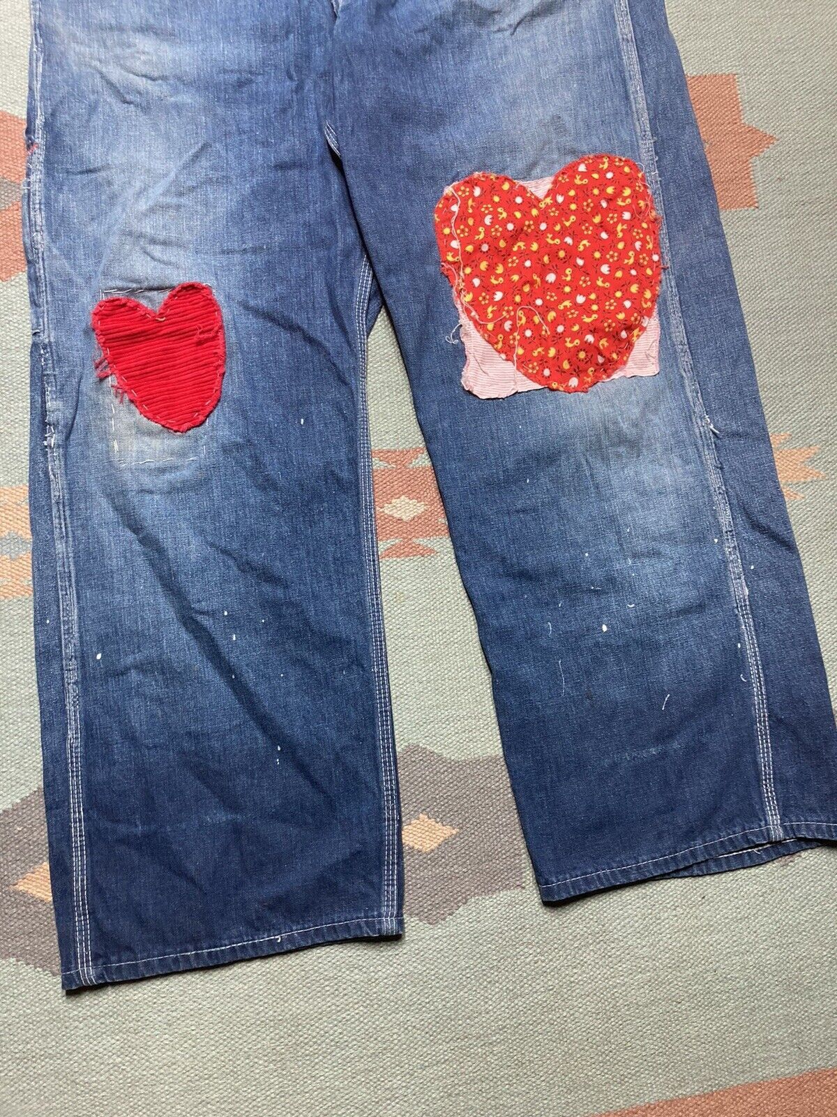 Big Mac × Vintage 50s Penneys Big Mac overalls denim farm patch low back 36x29 Size US 36 / EU 52 - 2 Thumbnail