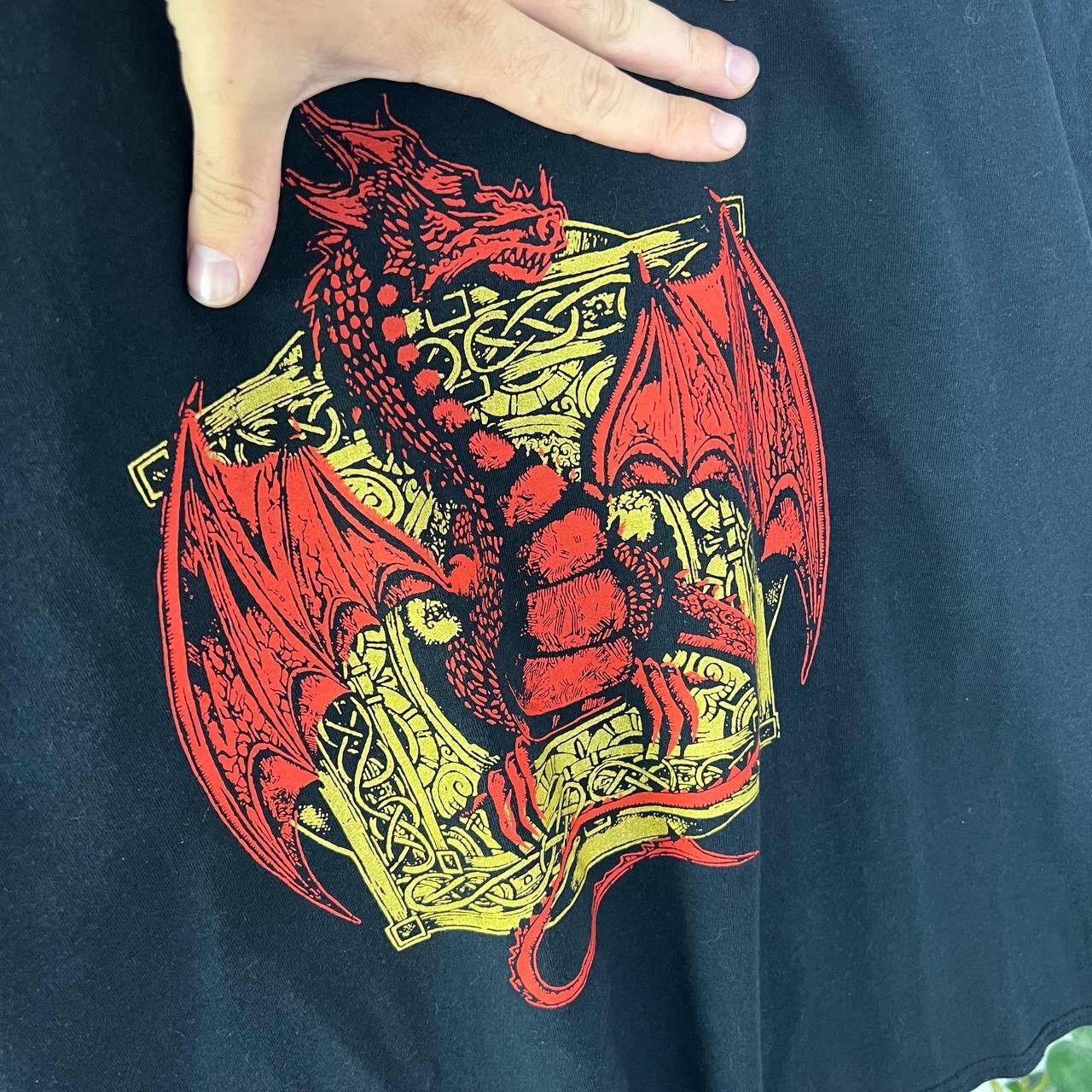 Vintage Gold Dragon Japanese Vintage Graphic Tee Japanese T-shirt Size US XL / EU 56 / 4 - 3 Thumbnail