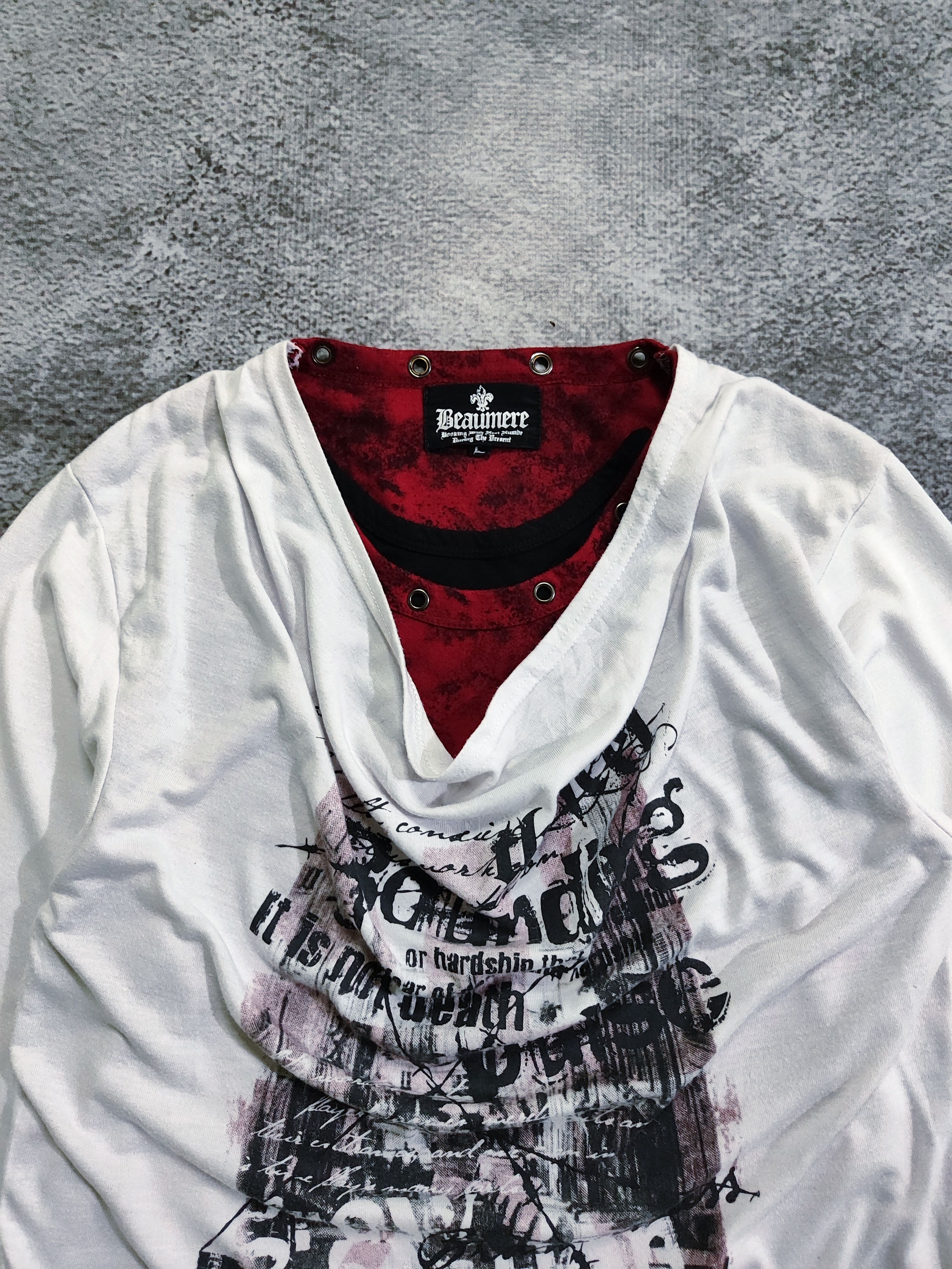Japanese Brand Vintage Y2k Beaumere Double Layer Long sleeve Size M / US 6-8 / IT 42-44 - 3 Thumbnail