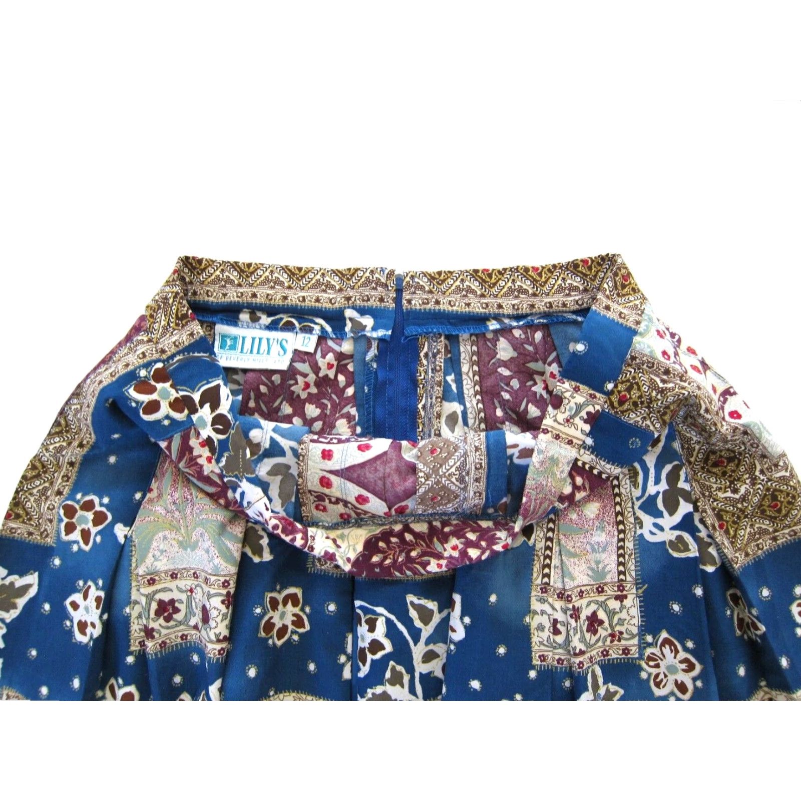 Pinko VINTAGE Lily's Of Beverly Hills Pink Blue Floral Short Mini Tennis Skirt Size 12 Size 28" / US 6 / IT 42 - 7 Thumbnail