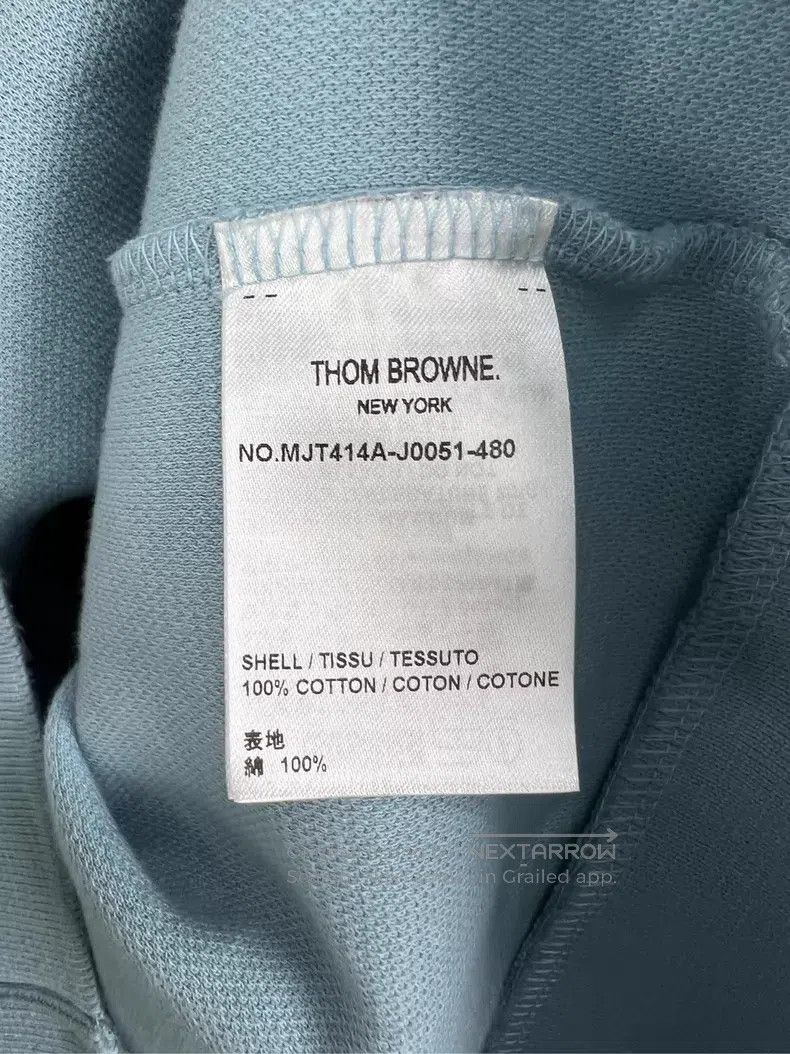 Thom Browne Thom Browne Misty Blue Knit Hooded Sweatshirt Size US XL / EU 56 / 4 - 5 Thumbnail