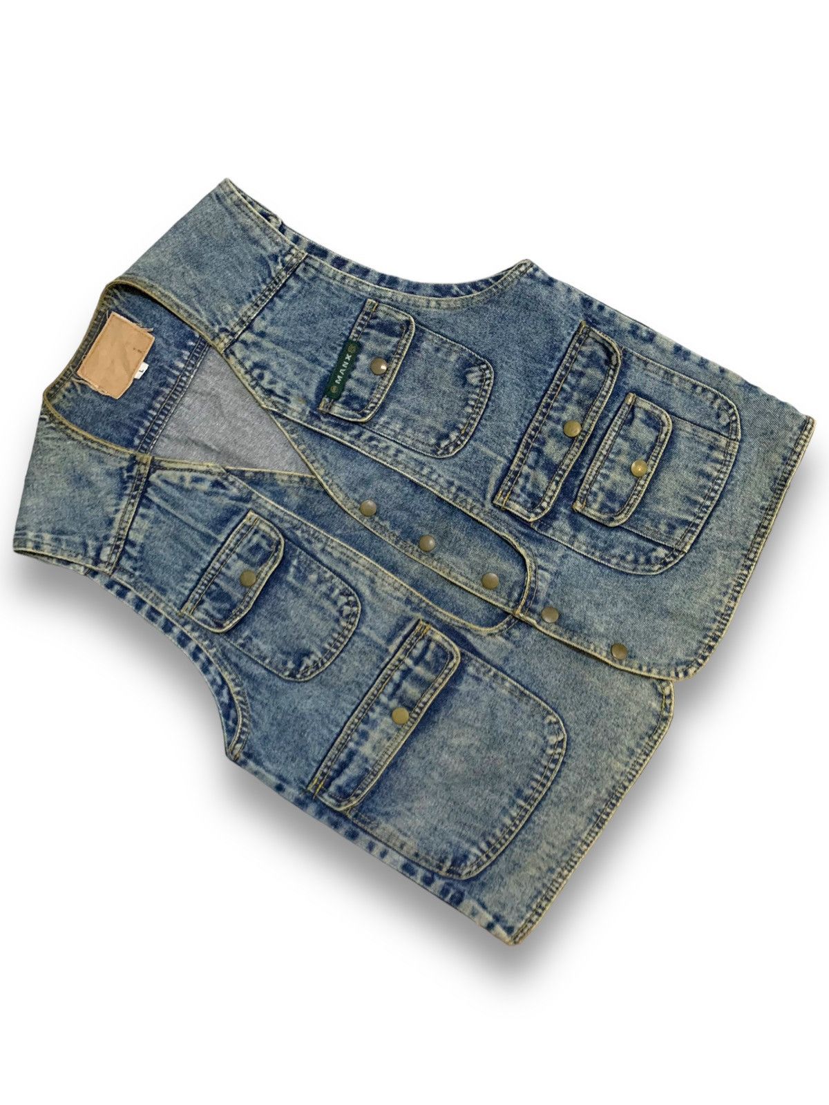 Hysteric Glamour Vintage Japanese Manx Tactical Biker/Trucker Denim Vest Size US M / EU 48-50 / 2 - 3 Thumbnail