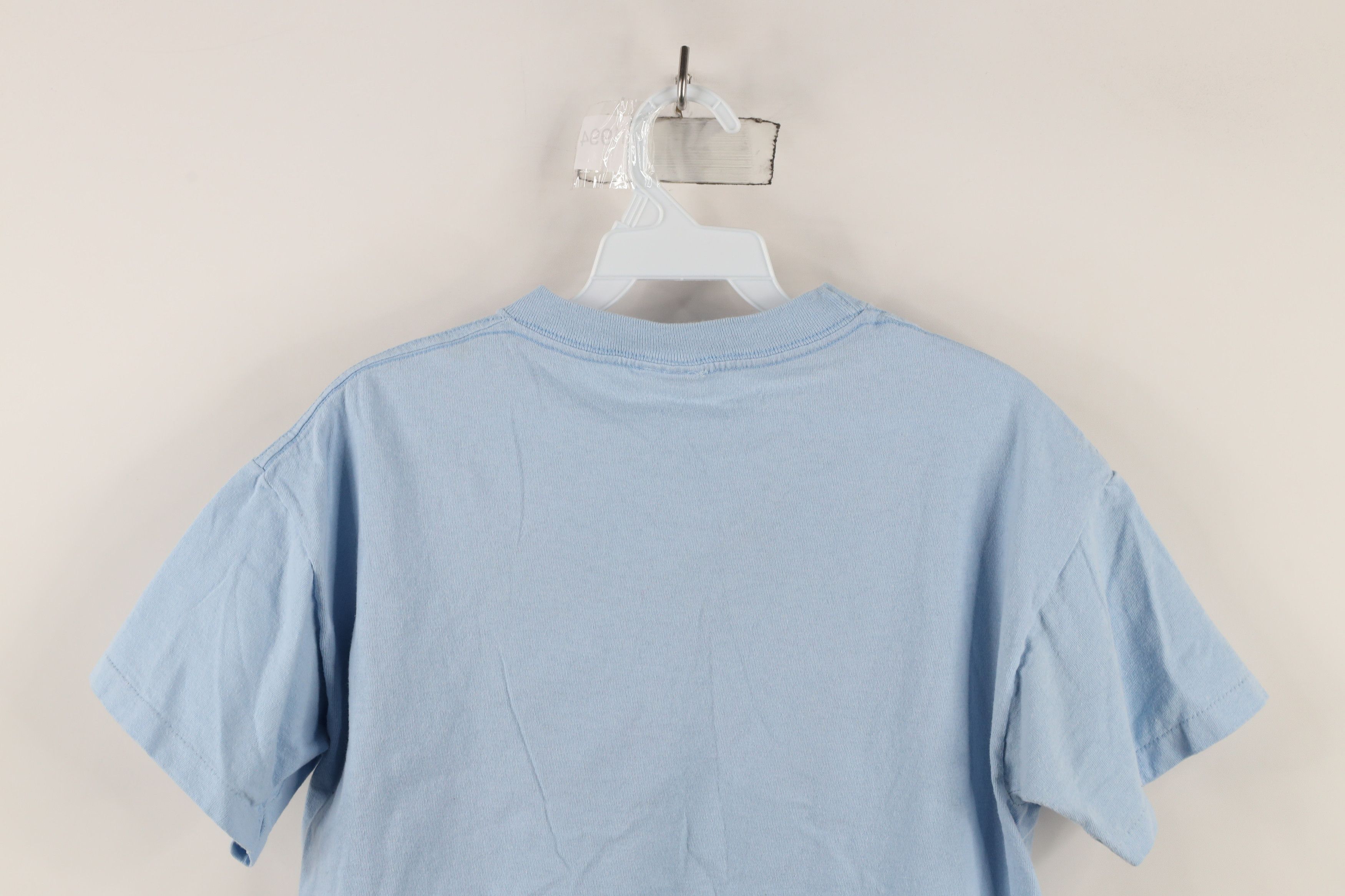 Guess × Vintage Vintage 90s Guess Heart Flower T-Shirt Blue Cotton USA Size M / US 6-8 / IT 42-44 - 11 Thumbnail