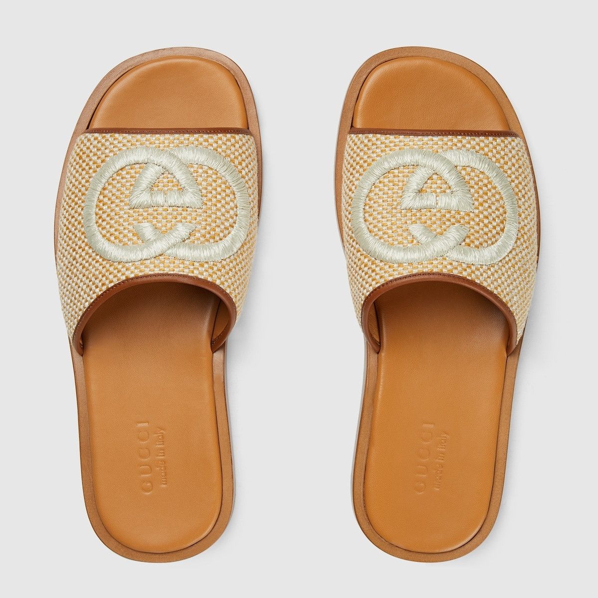 Gucci o1loc1c0625 Slide Sandals With Embroidery in Multicolor Size US 10.5 / EU 43-44 - 3 Thumbnail