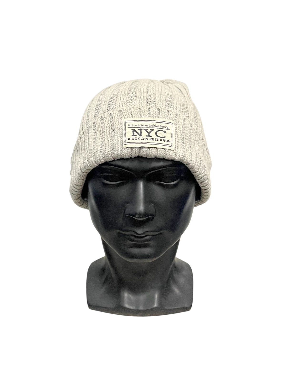 Vintage Vintage NYC Big Logo Beanie Hat Size ONE SIZE - 1 Thumbnail