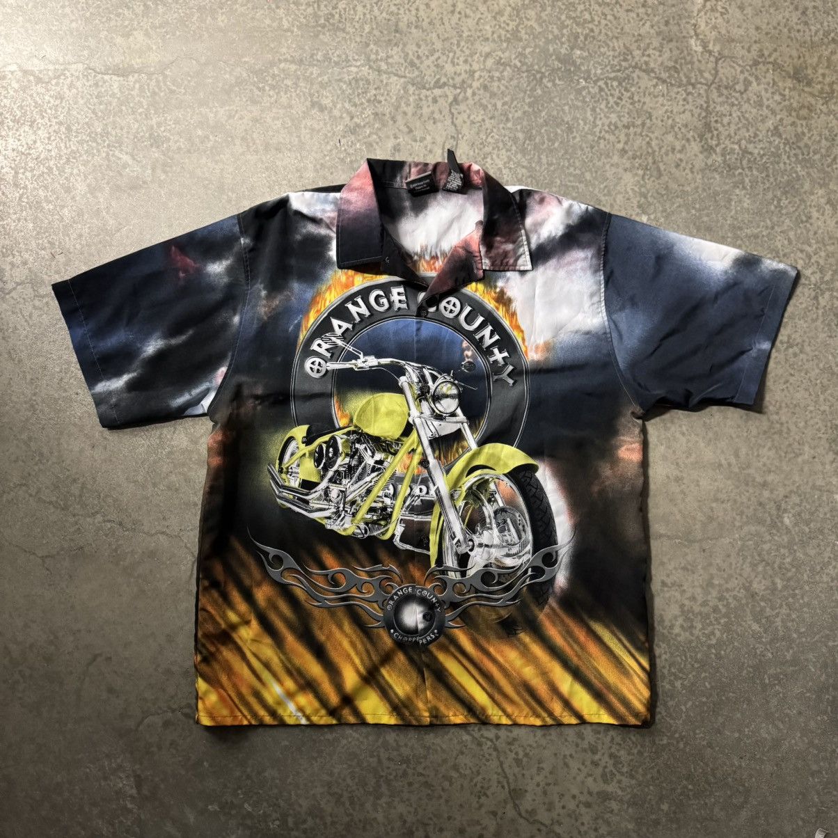 Vintage Vintage 2004 OCC Orange County Choppers Flame Bike Shirt XL Size US XL / EU 56 / 4 - 1 Thumbnail