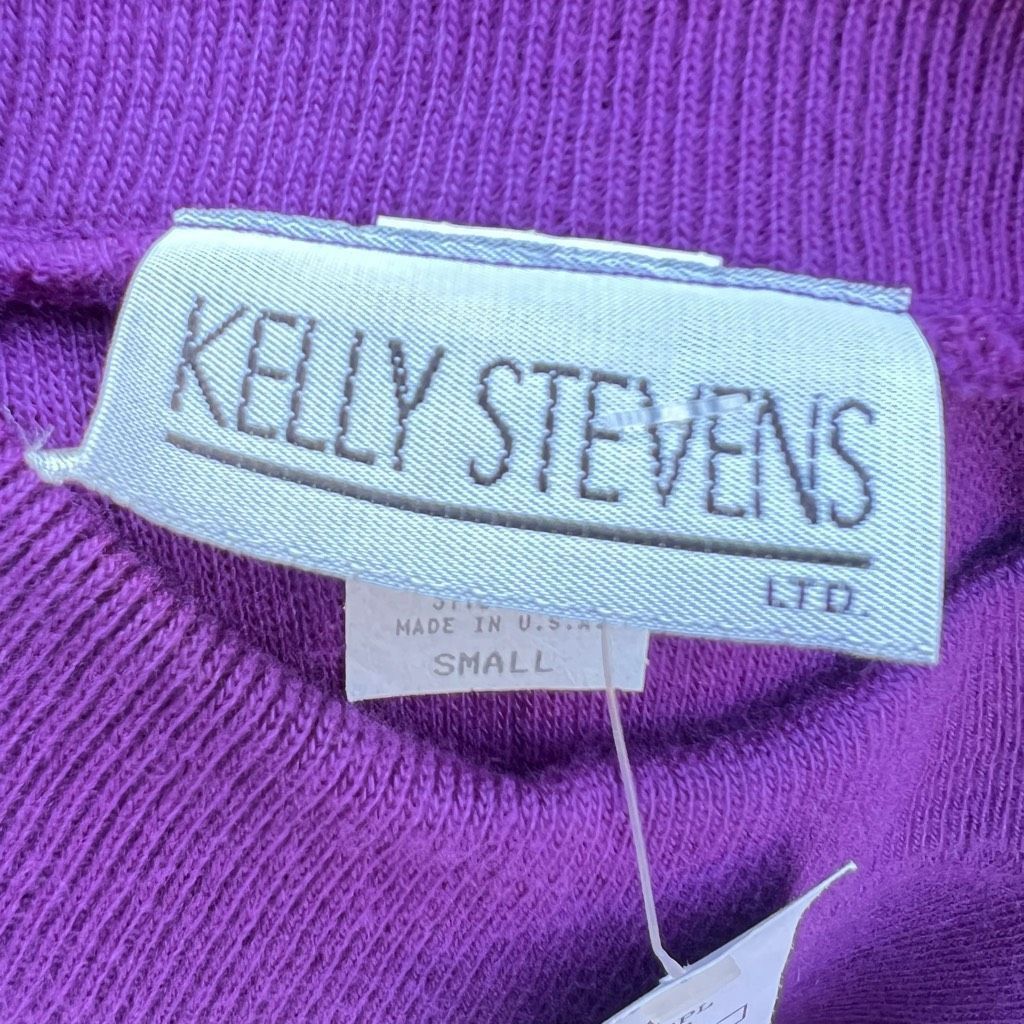 Vintage Kelly Stevens Vintage Purple Ribbed Mock Neck Long Sleeve Sw Size S / US 4 / IT 40 - 3 Thumbnail