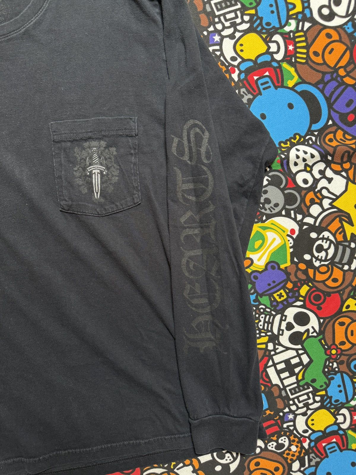 Chrome Hearts Chrome Hearts Black Dagger Logo Long Sleeve Tee Size US L / EU 52-54 / 3 - 5 Thumbnail