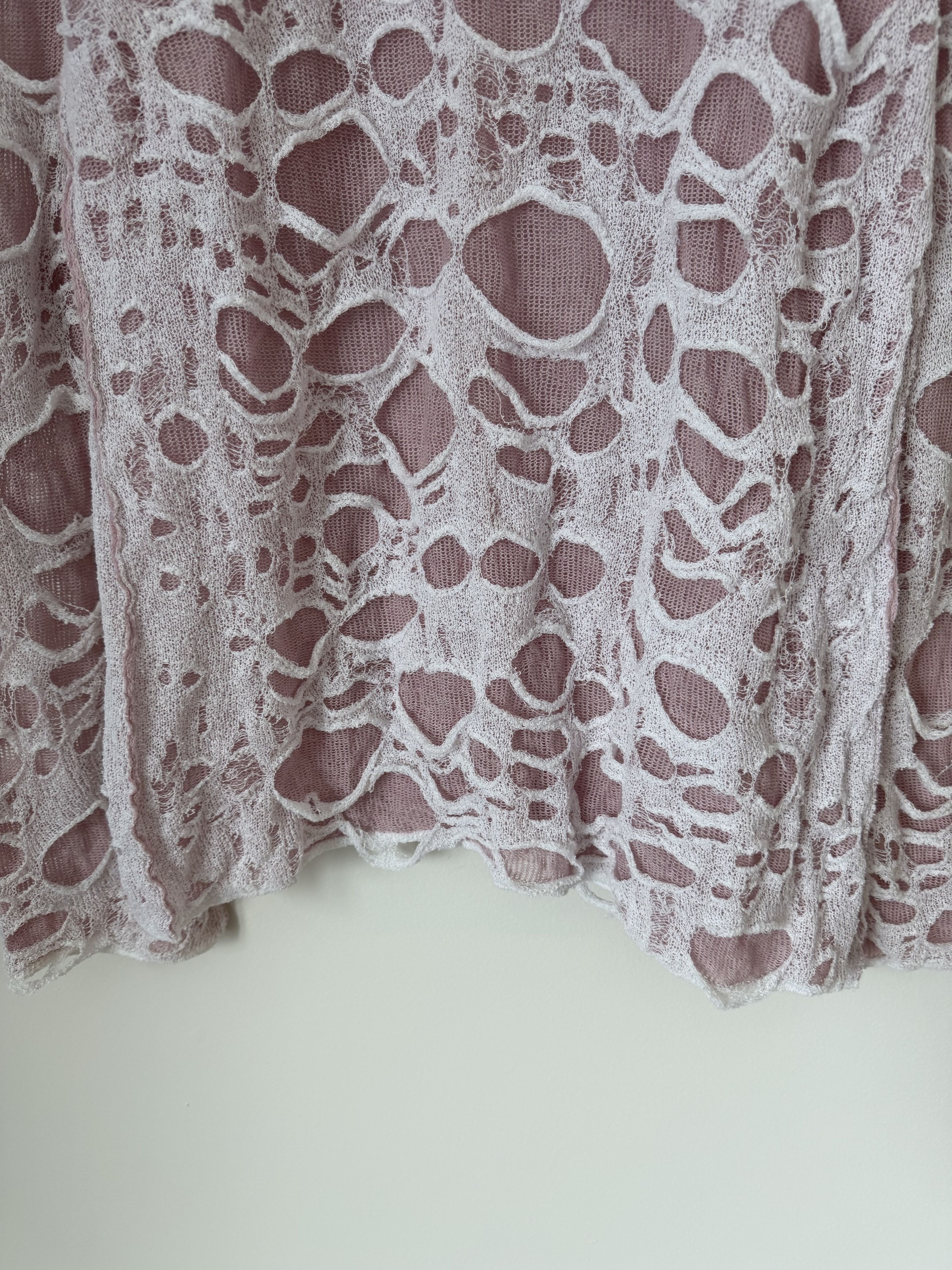 Acne Studios Acne Studios Sheer Knit Long Sleeve Top in Light Pink Size US L / EU 52-54 / 3 - 3 Thumbnail