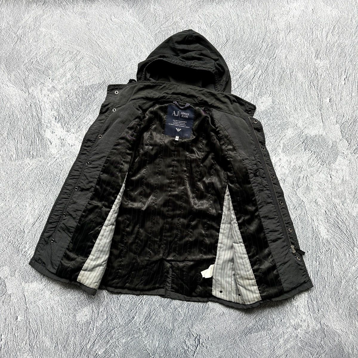 Armani Men’s Armani Jeans Nylon Jacket Full Zip Multi Pocket Black Size US M / EU 48-50 / 2 - 7 Thumbnail