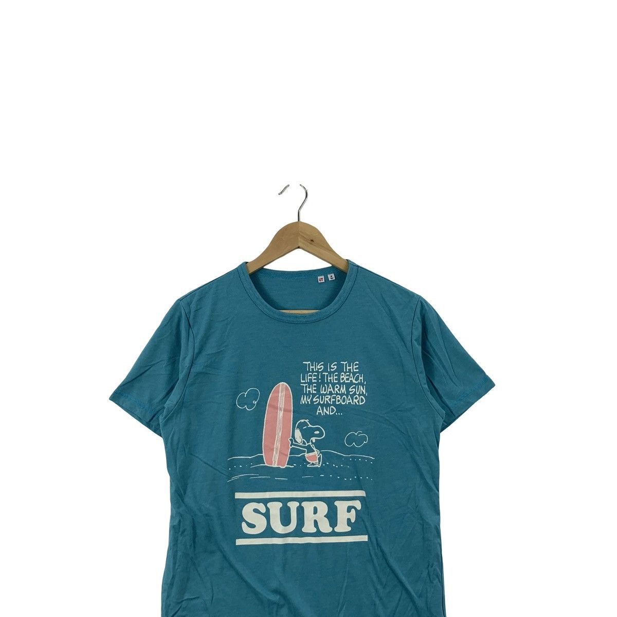 Vintage Vintage Snoopy Surf Graphic Beach Vibes Teal Tee Cartoon Size US M / EU 48-50 / 2 - 2 Thumbnail