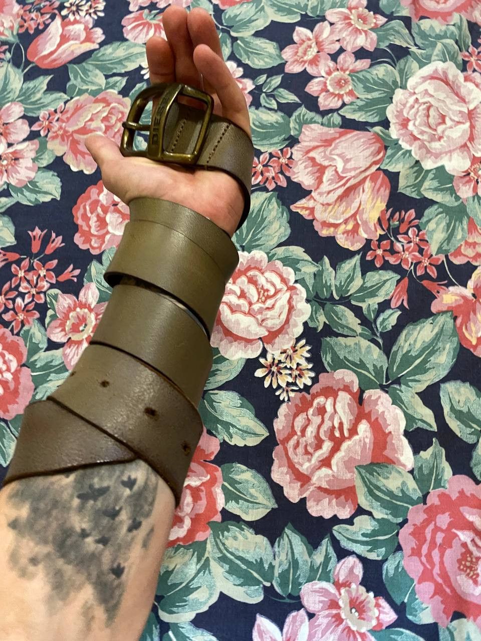 Diesel Y2K Vintage Diesel Leather Belt Hype Size ONE SIZE - 2 Thumbnail