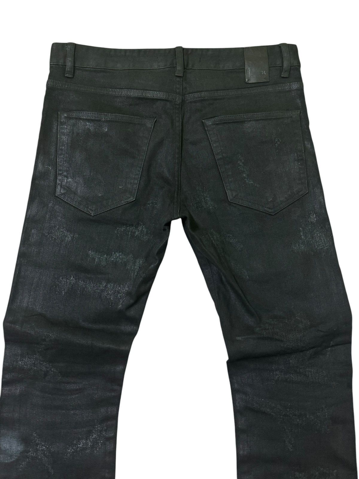 Vintage RARE ARCHIVE HL WAXED DAMAGE COATING SKIN SLIM DENIM Size US 31 - 11 Thumbnail