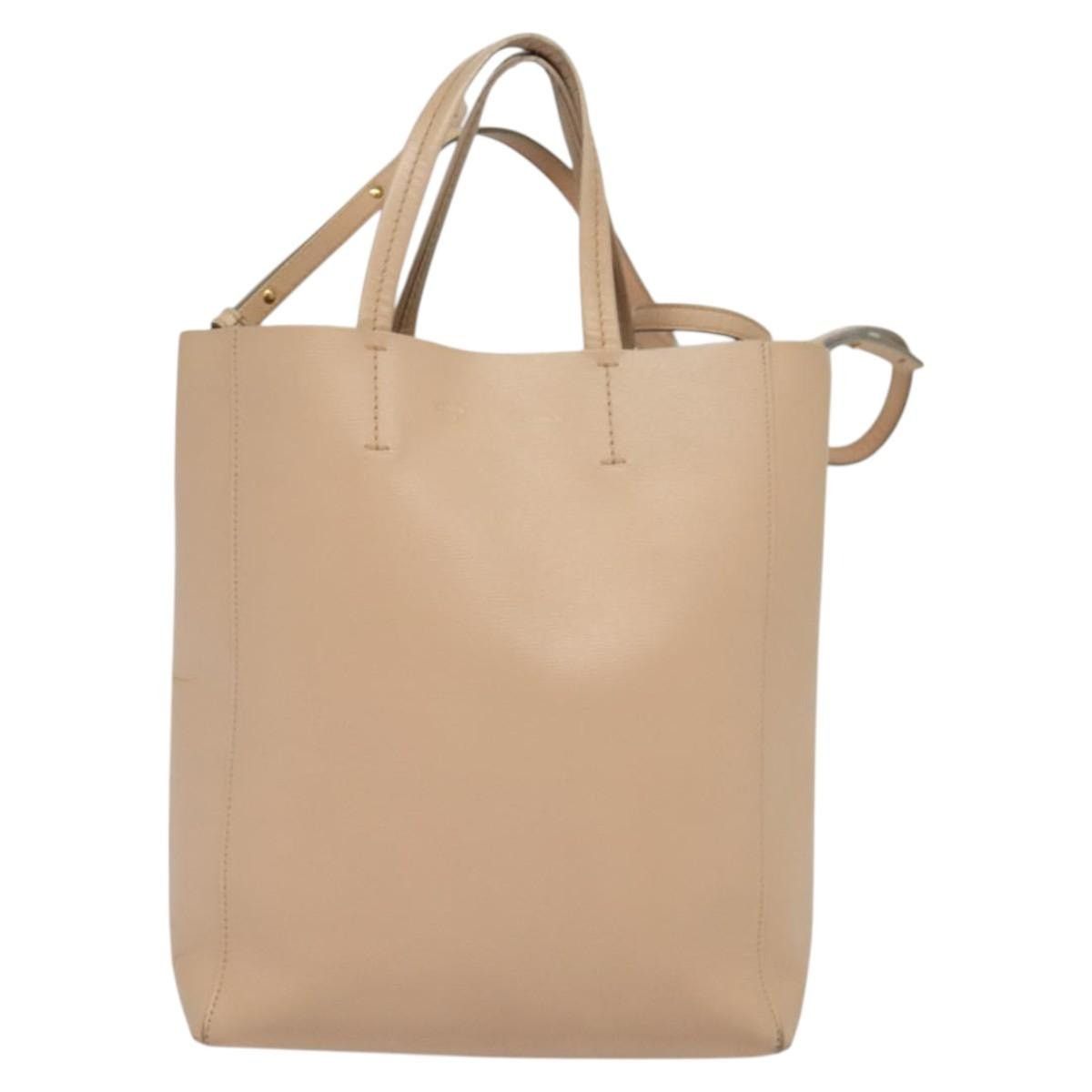 Celine CELINE Vertical Cavas Hand Bag Leather Pink Gold Size ONE SIZE - 2 Thumbnail