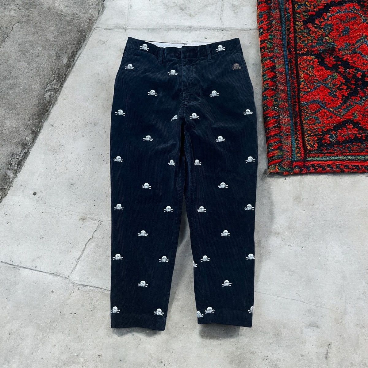 Ralph Lauren RUGBY RALPH LAUREN SKULL EMBROIDERED CORDUROY PANTS CHINO Size US 30 / EU 46 - 1 Thumbnail