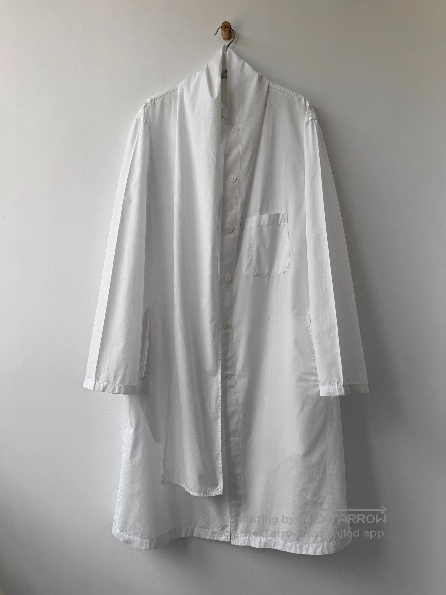 Yohji Yamamoto Yohji Yamamoto Pour Homme 19SS Floating Collar Long Coat. Size US XL / EU 56 / 4 - 1 Thumbnail