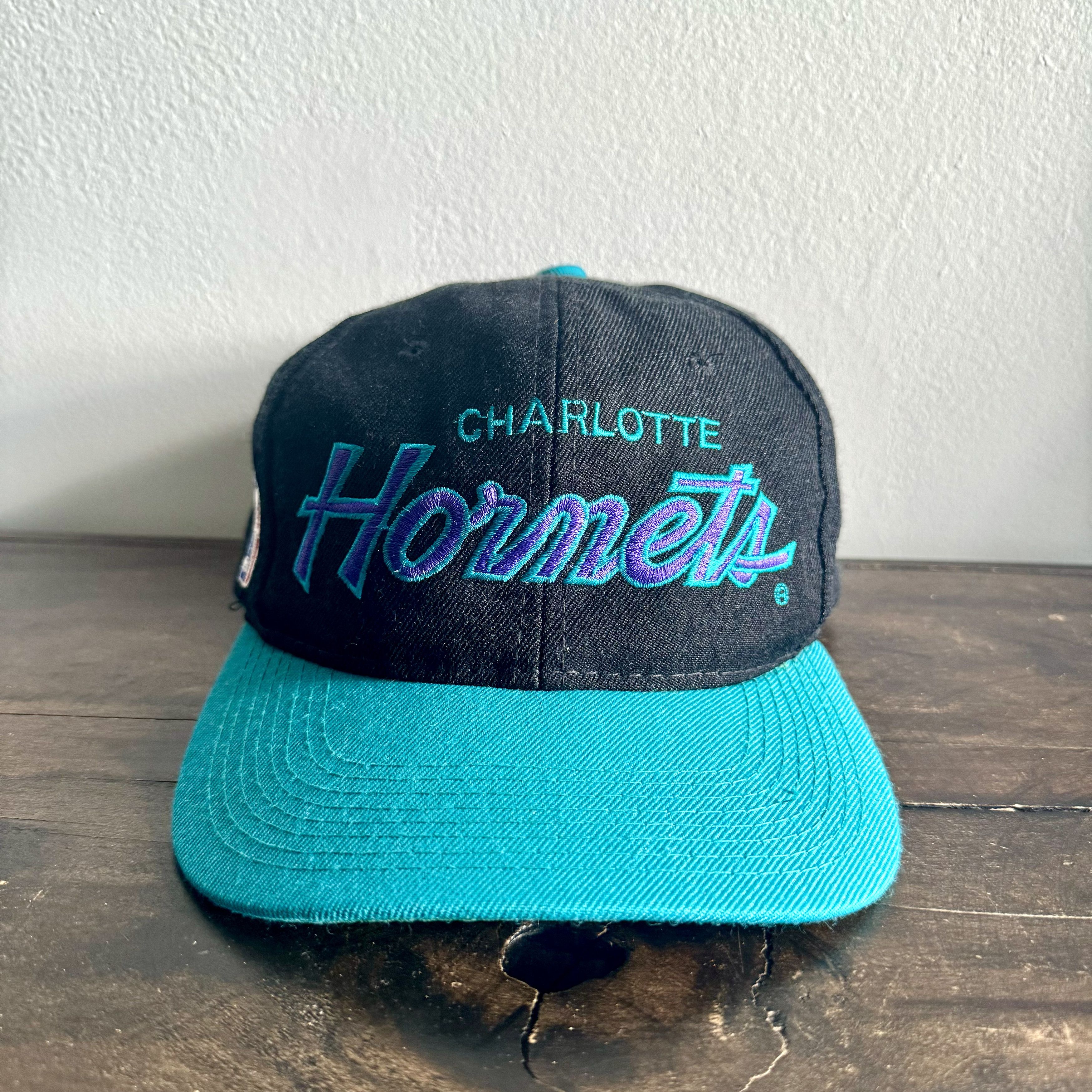NBA VTG 90s Charlotte Hornet Sports Specialties Script Snapback Size ONE SIZE - 1 Thumbnail