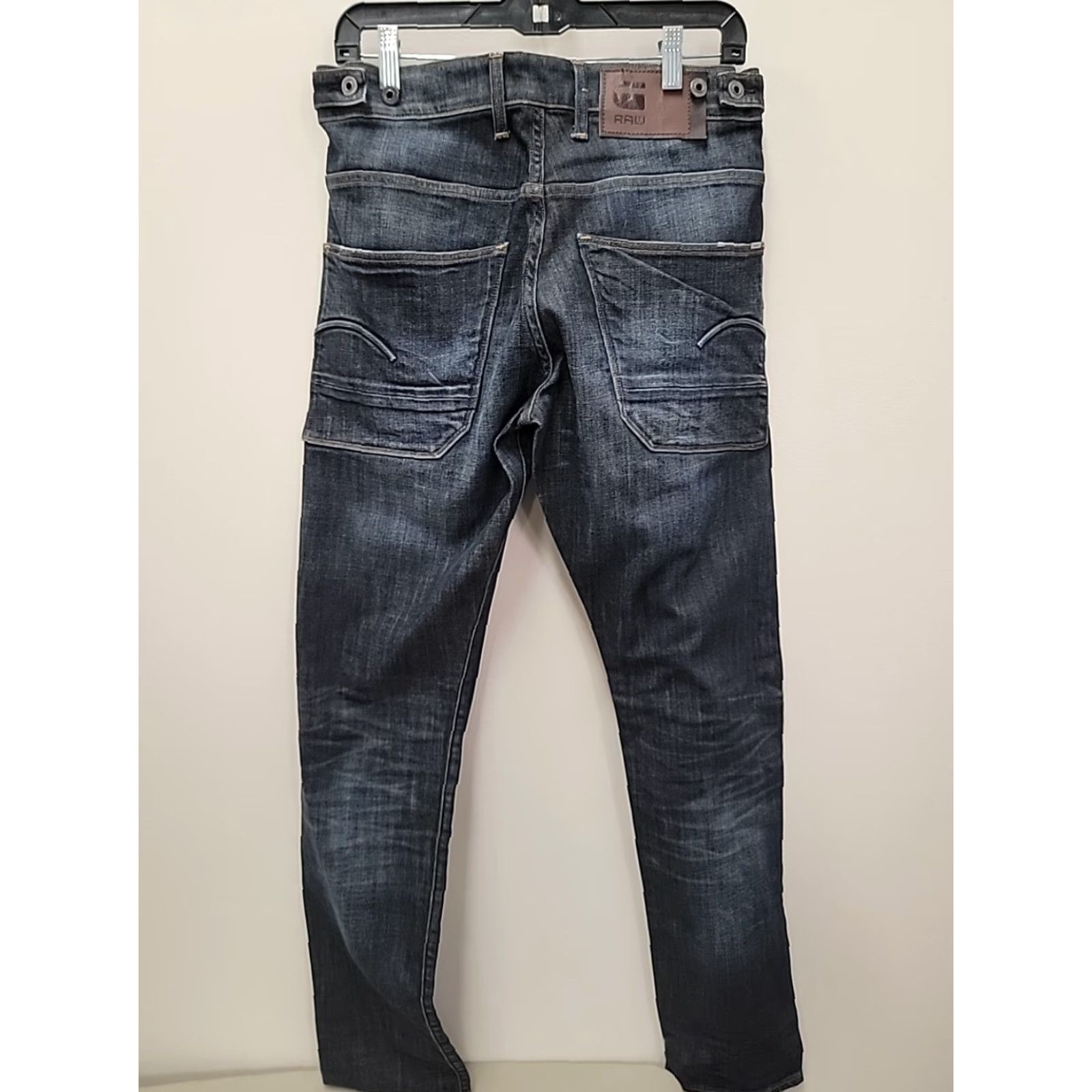 G-Star G-STAR RAW Holmer Slim Jeans Mens Size 30x34 Black Denim Button Fly Skinny Casual Clothing Size US 30 / EU 46 - 6 Thumbnail