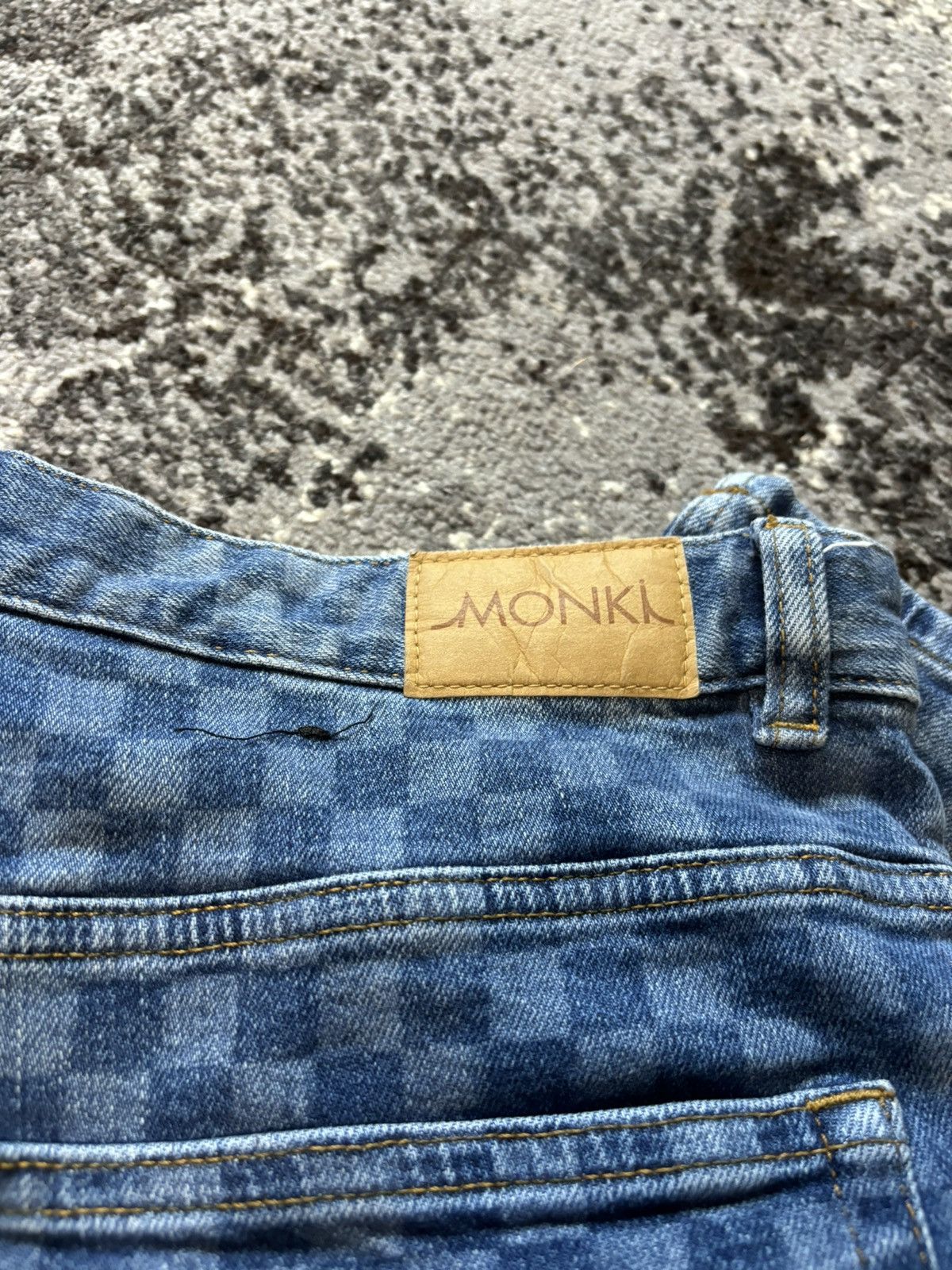 Japanese Brand × Vintage Vintage Monki Monogram print pants Size 34" / US 12 / IT 48 - 2 Thumbnail