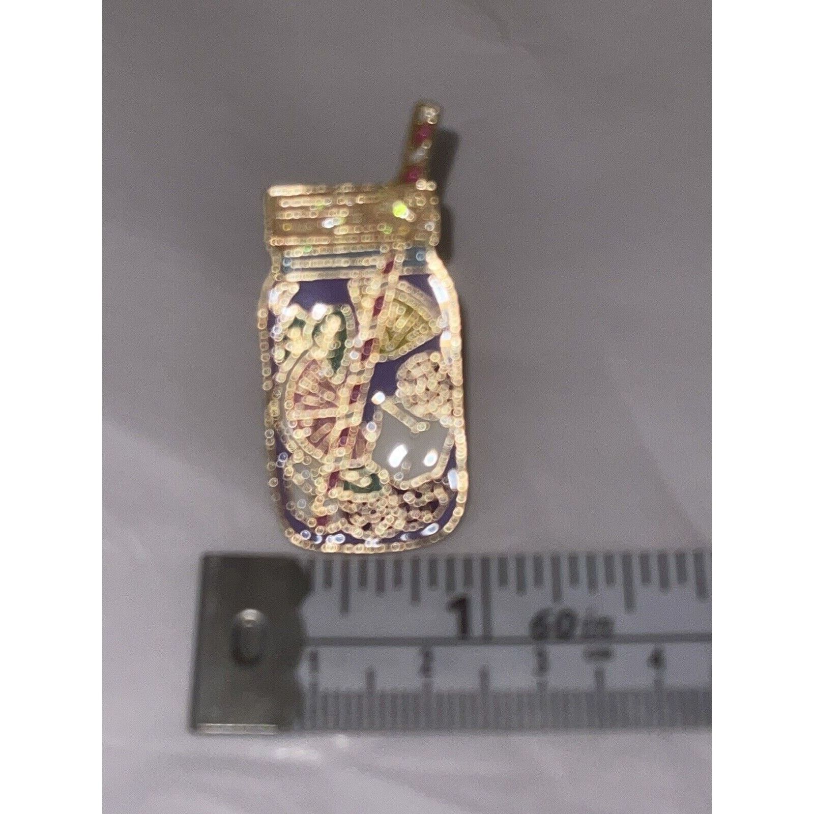 Other Summer Jar Fruit Drink Pin Brooch Size ONE SIZE - 1 Preview
