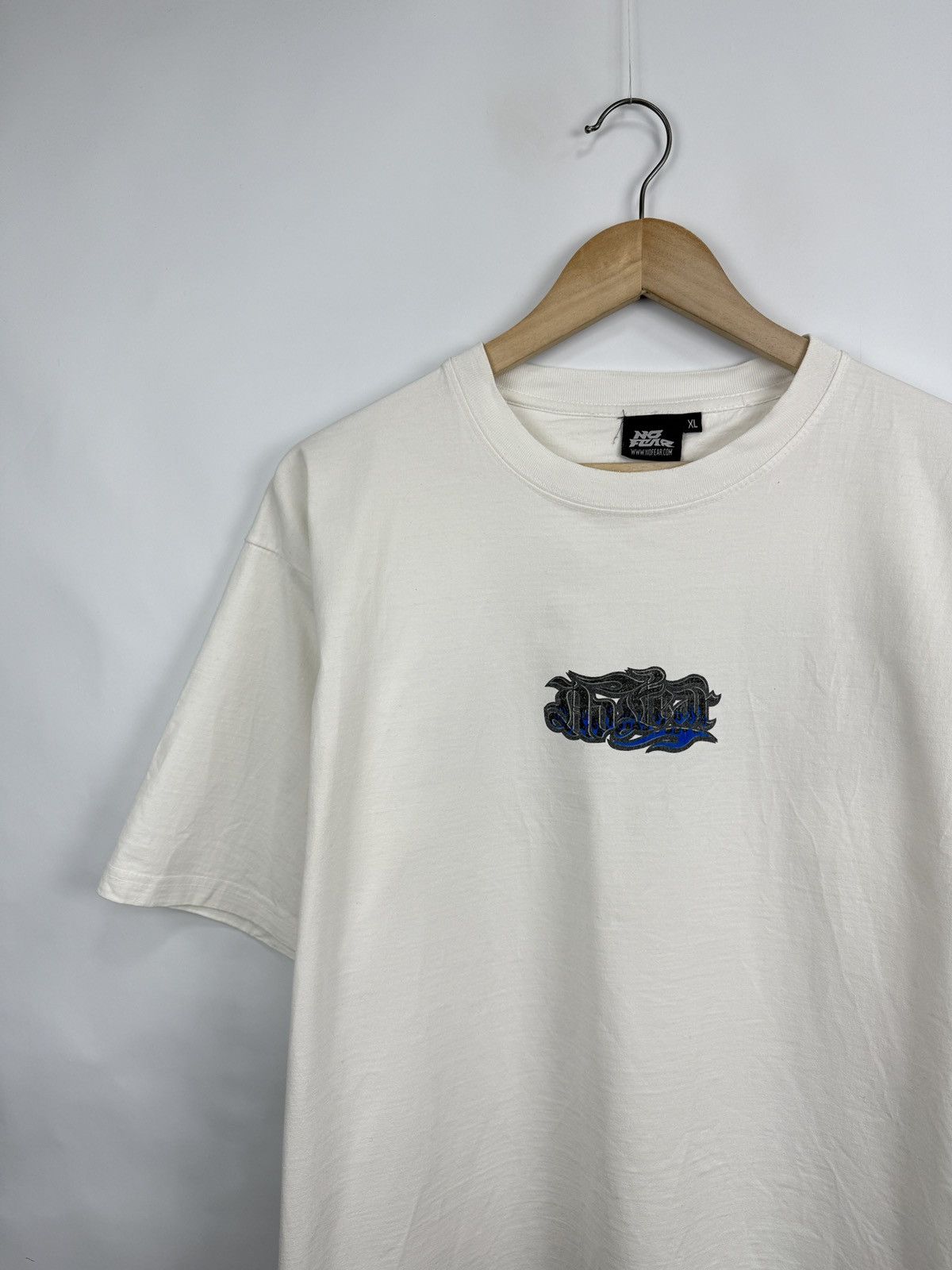 No Fear 🇺🇸💀 Vintage 90s No Fear Blue Fire Y2K T-Shirt Rare Retro Size US XL / EU 56 / 4 - 7 Thumbnail