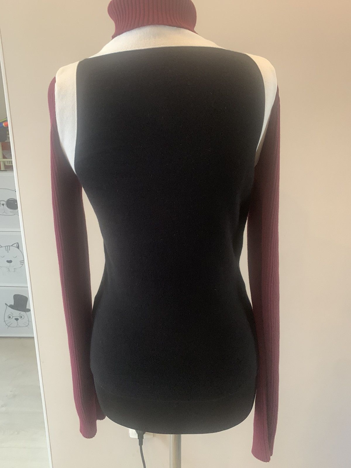 Tommy Hilfiger Tommy Hilfiger X Zendaya layered Black White Burgundy Neck Jumper, 4 size Size S / US 4 / IT 40 - 4 Thumbnail