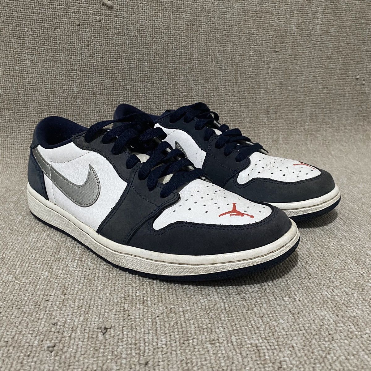 image of Nike Jordan 1 Retro X Low Sb X Eric Koston “Midnight Navy“ Shoes, Men's (Size 9)