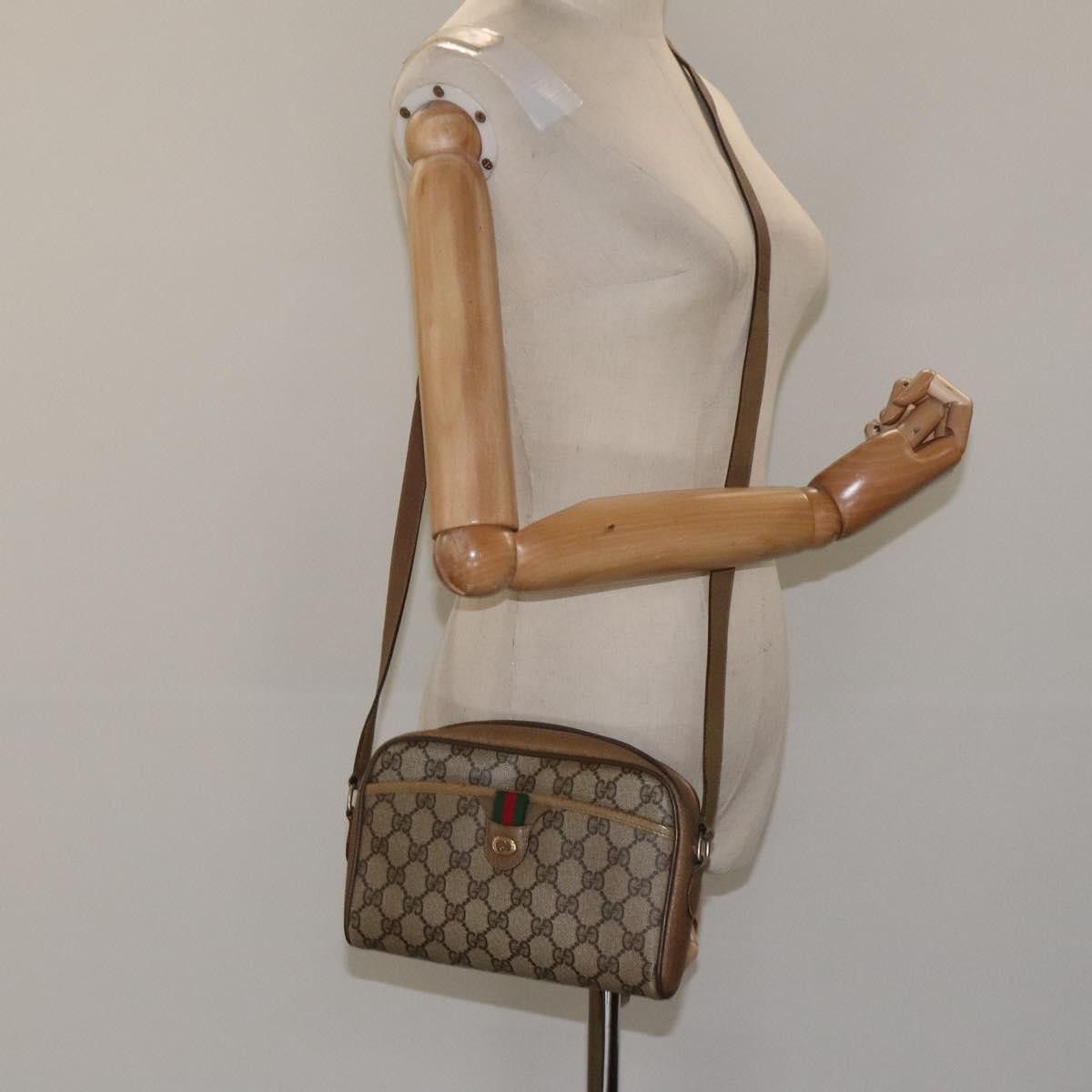 Gucci GUCCI GG Supreme Web Sherry Line Shoulder Bag Pvc Beige 116 Size ONE SIZE - 22 Thumbnail