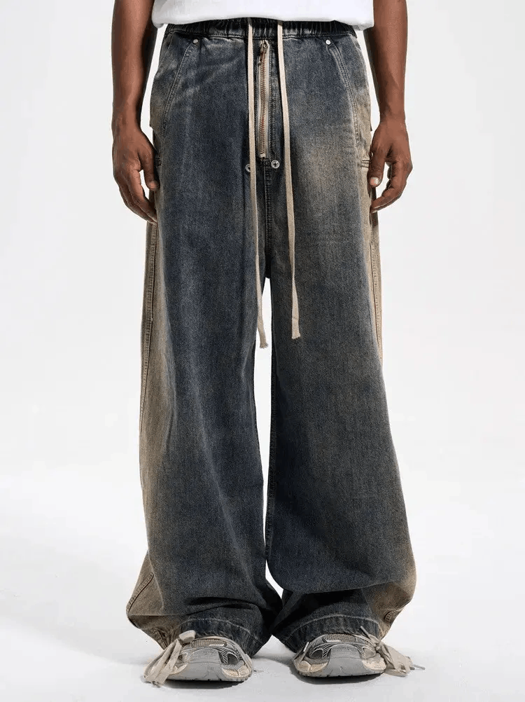 Japanese Brand × Jean Baggy Washed Zipper Gradient Vintage Denim Jeans Size US 32 / EU 48 - 3 Thumbnail