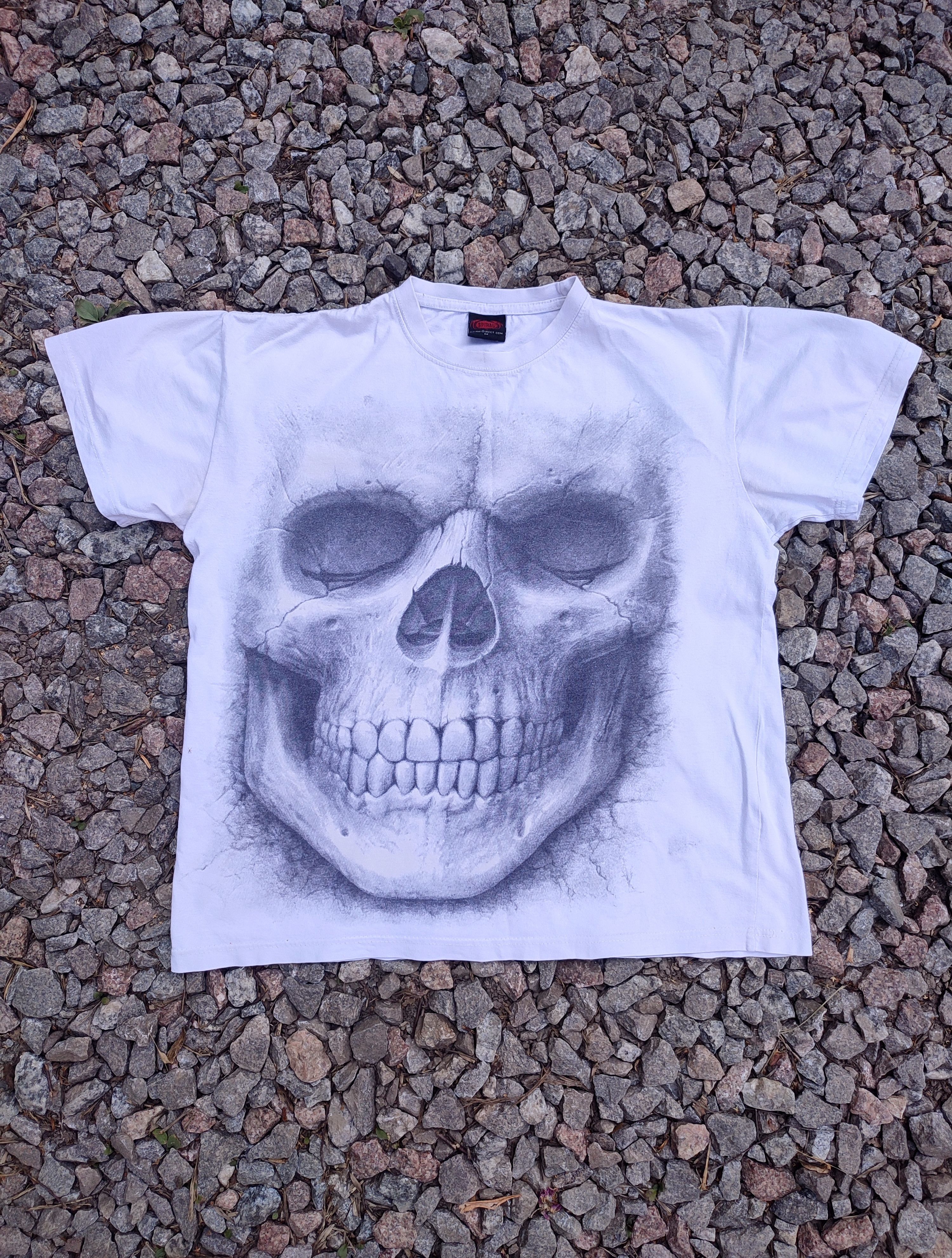 Affliction 💀Vintage Skull tattoo spiral metal t-shirt Size US M / EU 48-50 / 2 - 6 Thumbnail