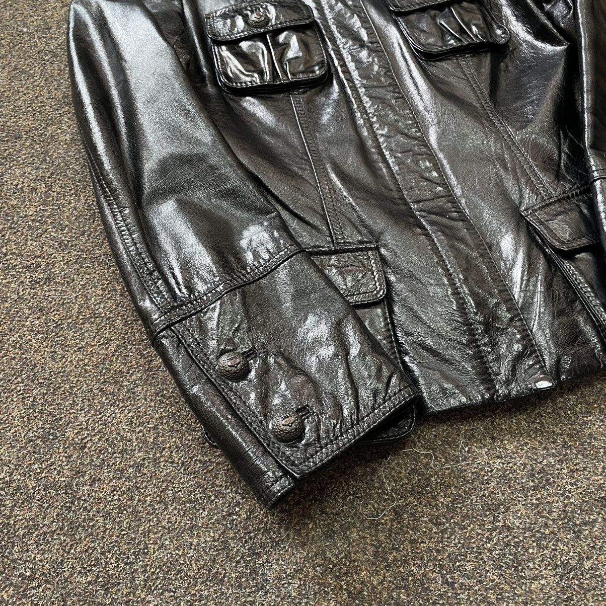 Genuine Leather Vintage Y2K Leather Jacket Biker Punk Opium BALENCIAGA Style Size XL / US 12-14 / IT 48-50 - 2 Thumbnail