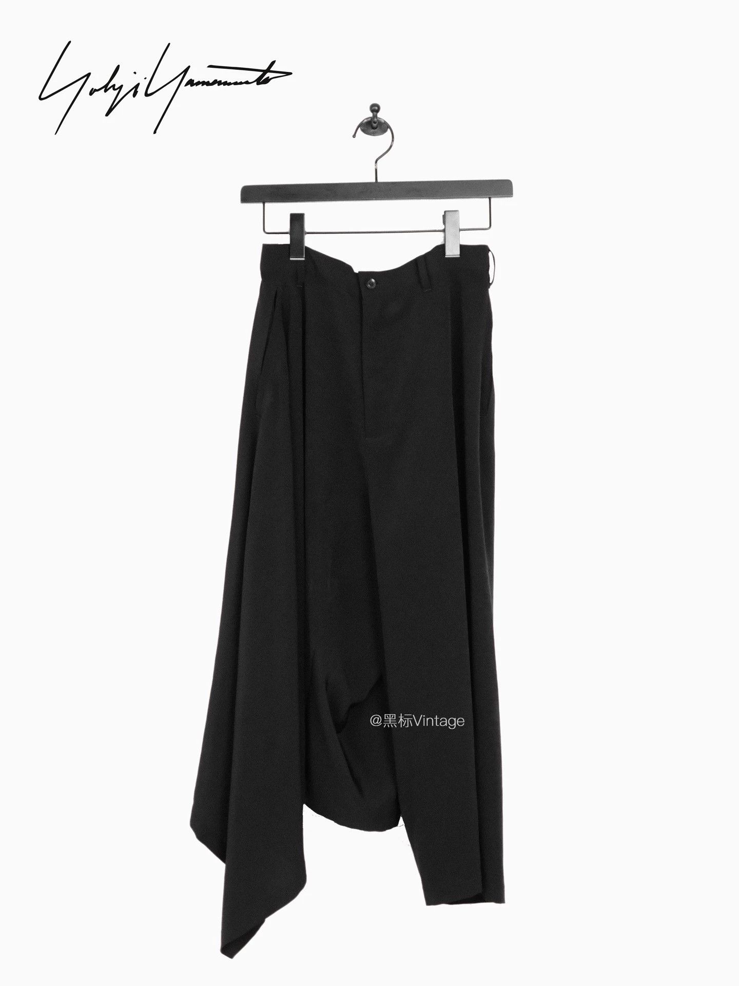 Yohji Yamamoto YOHJI YAMAMOTO 20SS VINTAGE ASYMM WIDE LEG SKIRT PANTS Size S / US 4 / IT 40 - 1 Thumbnail