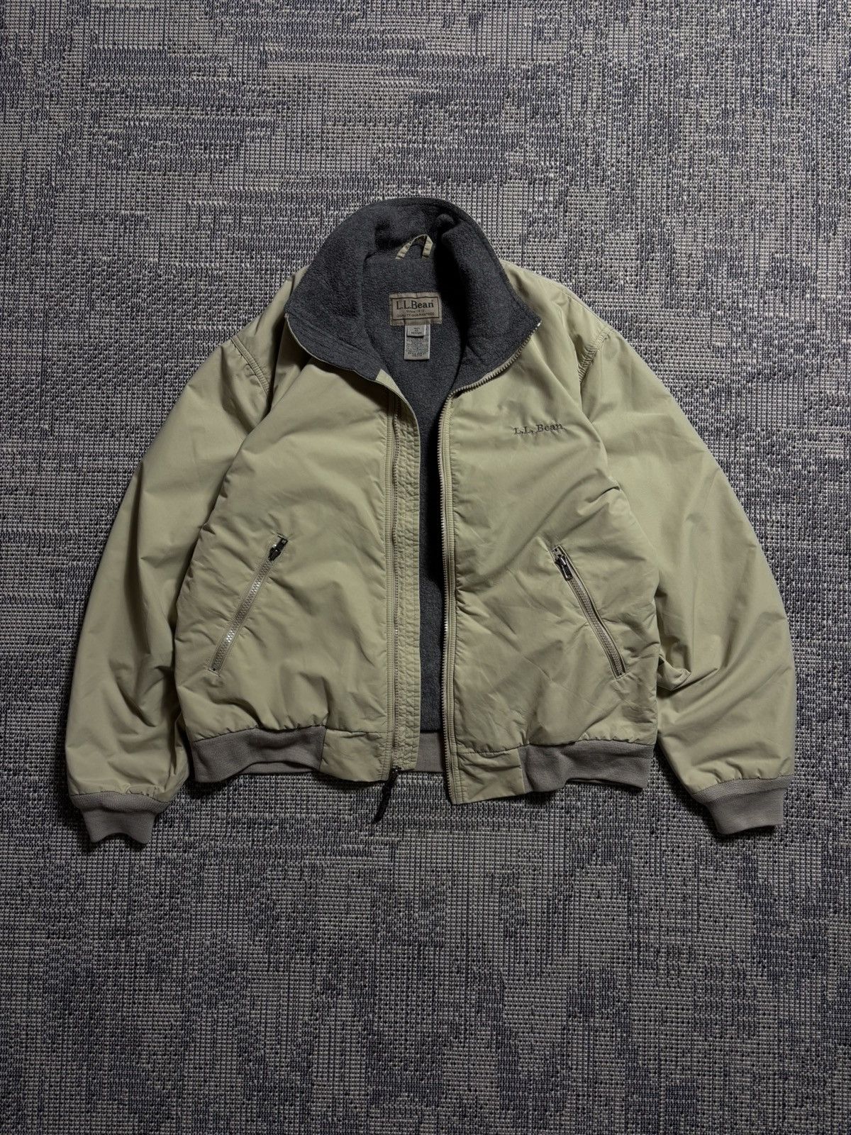 L.L.Bean Vintage Rare Street Wear Fleece Bomber Jacket