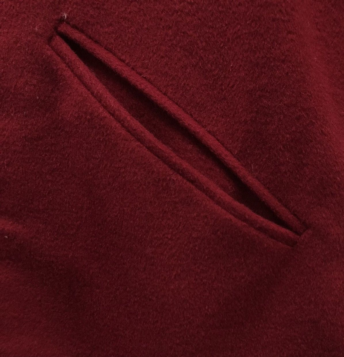 agnes b. Agnes b. Burgundy Wool-Blend Double-Breasted Coat Made Japan Size M / US 6-8 / IT 42-44 - 5 Thumbnail