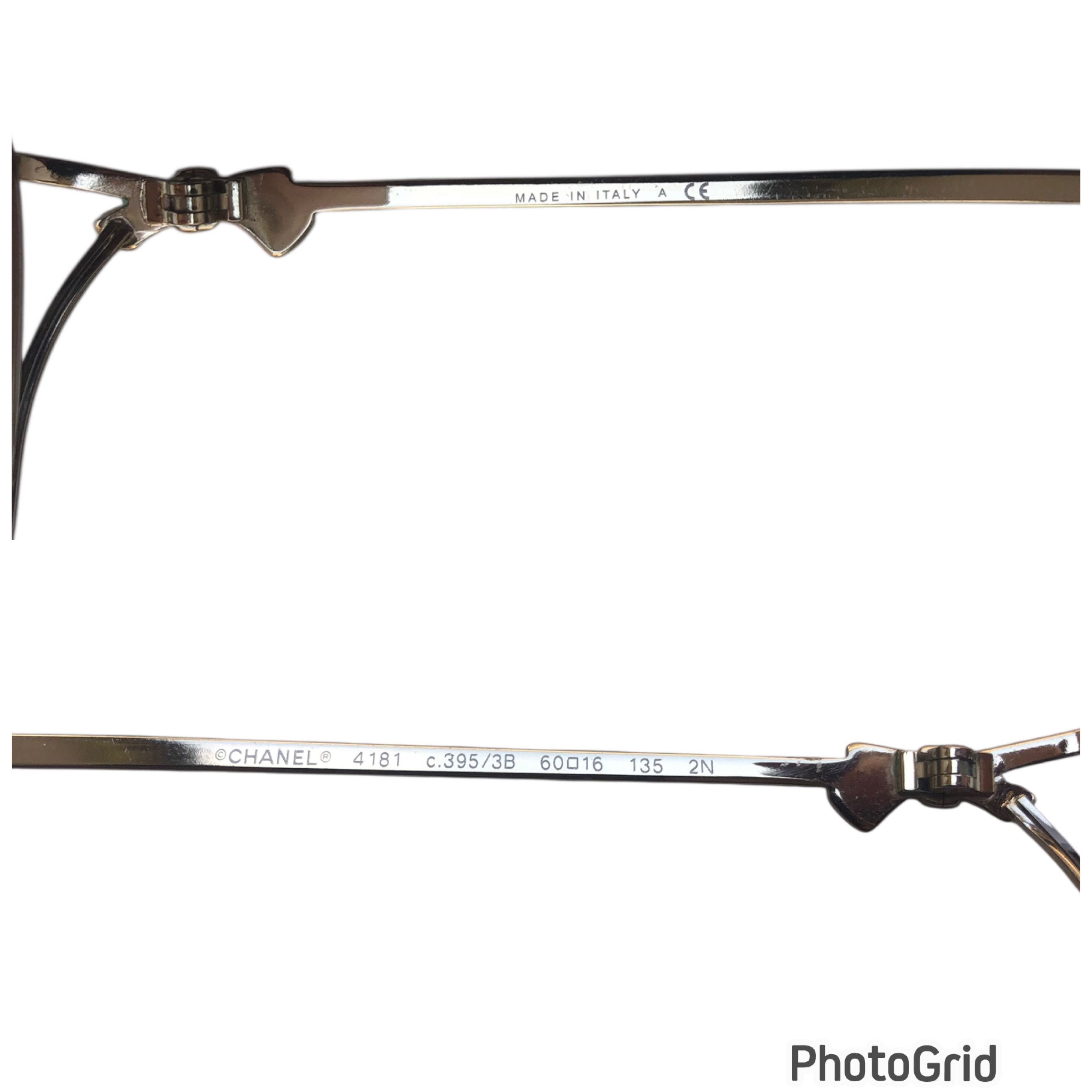 Chanel 💯CHANEL Goldtone Metal Frame And Brown Tint Sunglasses 4181 Size ONE SIZE - 9 Thumbnail