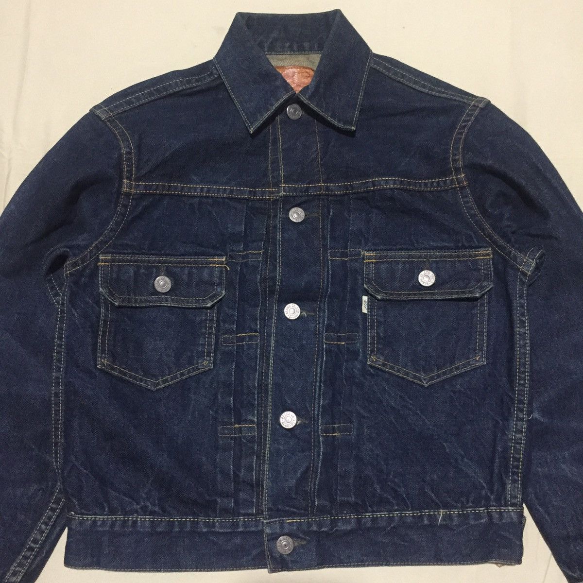 Beams Plus Vintage Beams Boy Selvedge Honeycomb Tyep 2 Denim Jacket Size US S / EU 44-46 / 1 - 2 Thumbnail