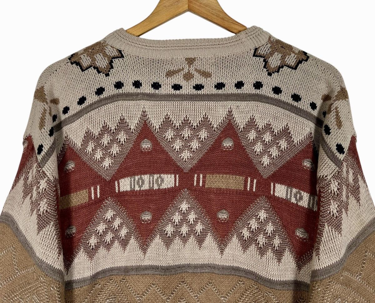 Vintage Vintage Alice Bony Dessins Geometric Knit Sweater 90s Size XS / US 0-2 / IT 36-38 - 7 Thumbnail