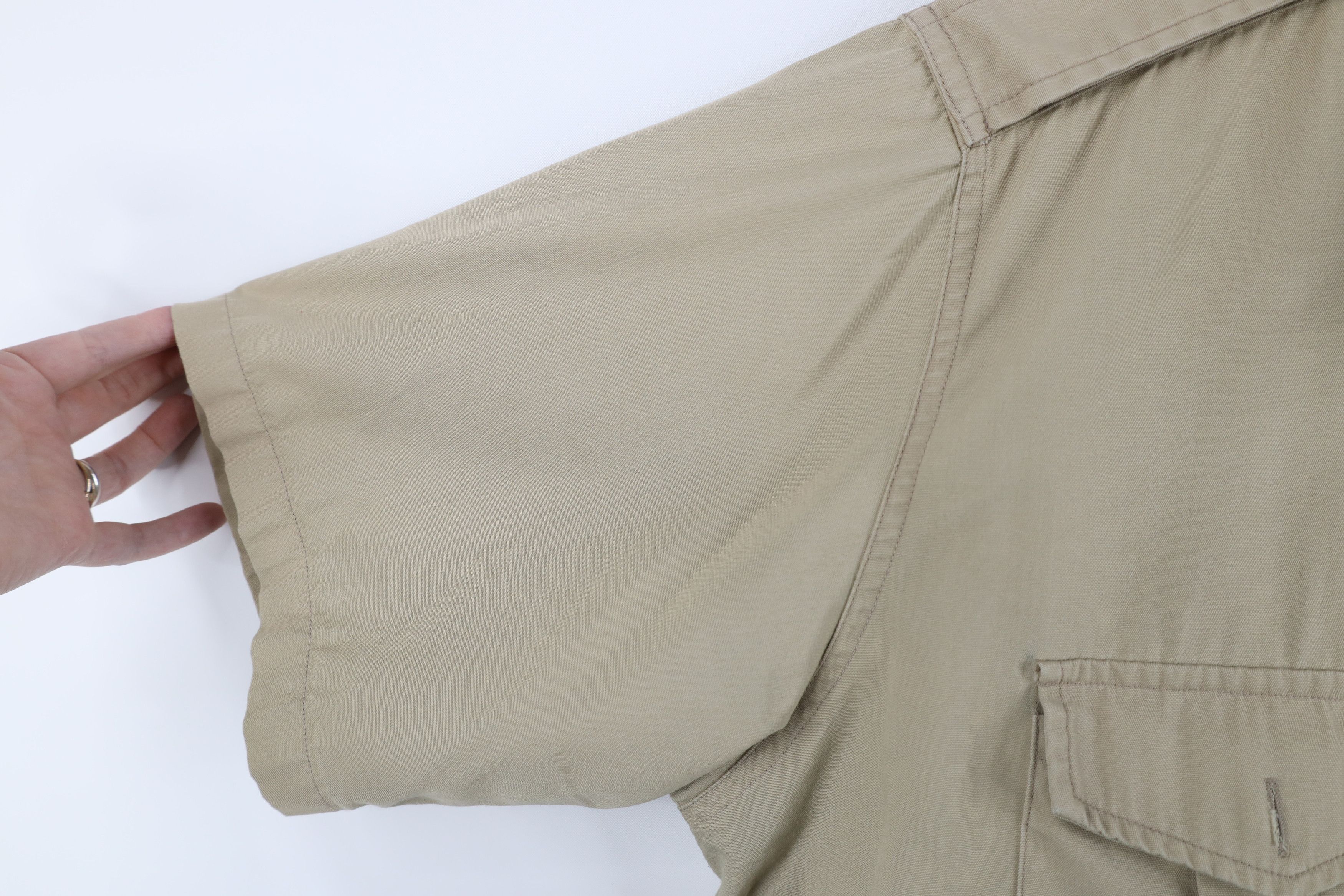 Cabelas Vintage 90s Cabelas Safari Bush Collared Button Shirt Khaki Size US L / EU 52-54 / 3 - 9 Thumbnail