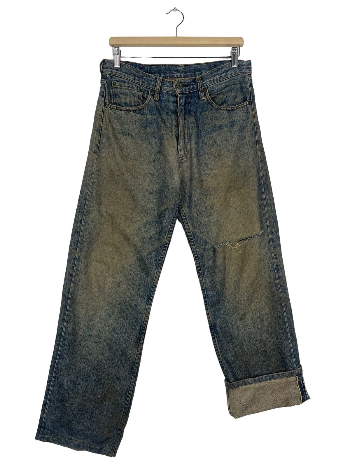 Levi's Vintage Levis 503 Selvedge Rusty Ripped Denim Jeans Size US 32 / EU 48 - 9 Thumbnail