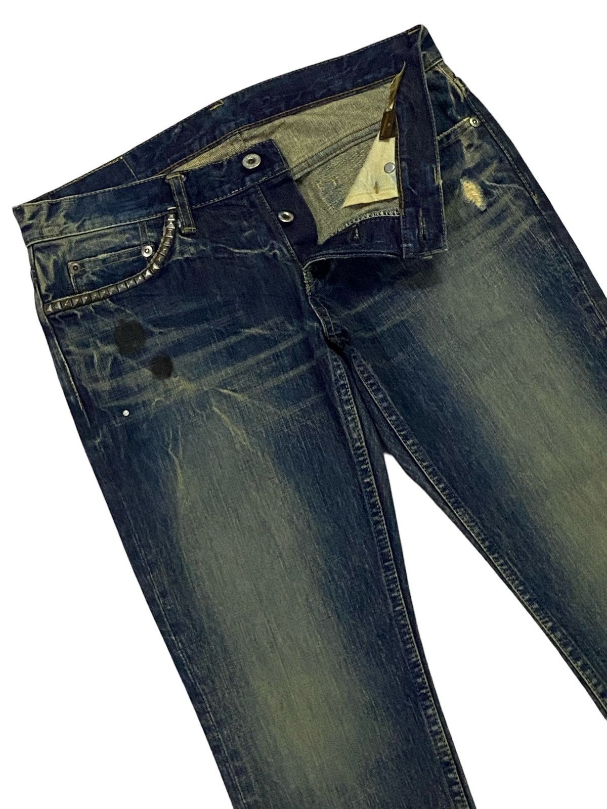 Hysteric Glamour Hysteric Glamour Flared Distressed Denim Pants Size 31" - 18 Thumbnail