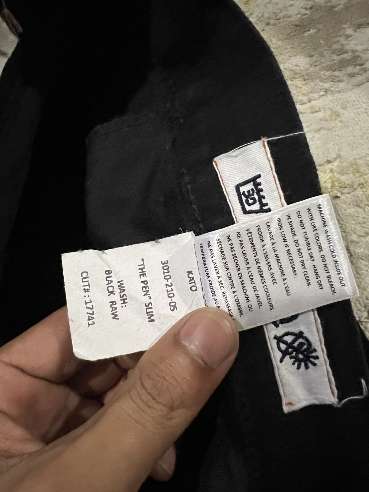 KATO Hiroshi Kato 14oz Selvaged Denim The Pen Slim Black Raw Jean Size US 34 / EU 50 - 11 Thumbnail