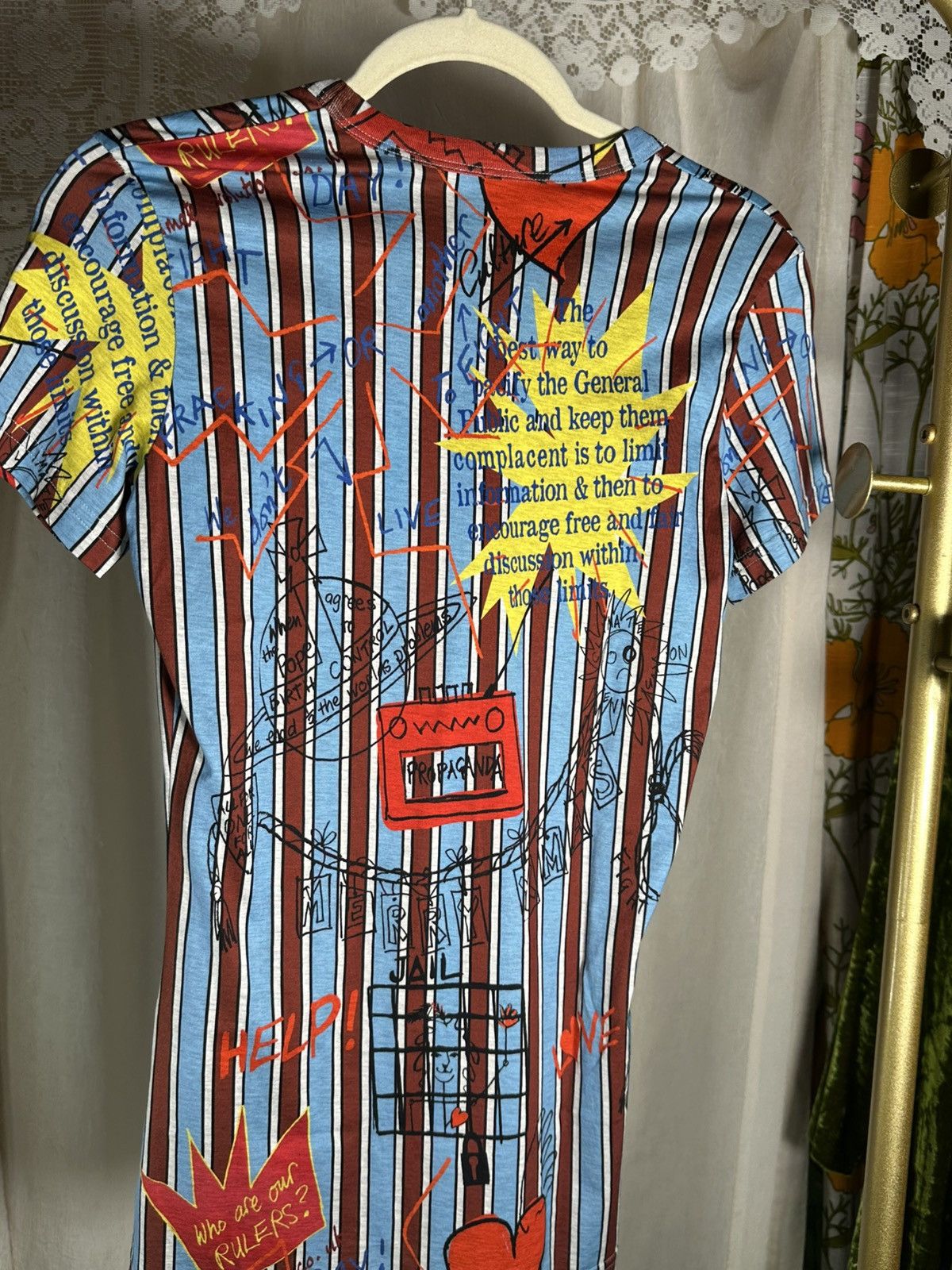 Vivienne Westwood Vivienne Westwood Gold Label Striped Anti Fracking T Shirt Size S / US 4 / IT 40 - 4 Thumbnail