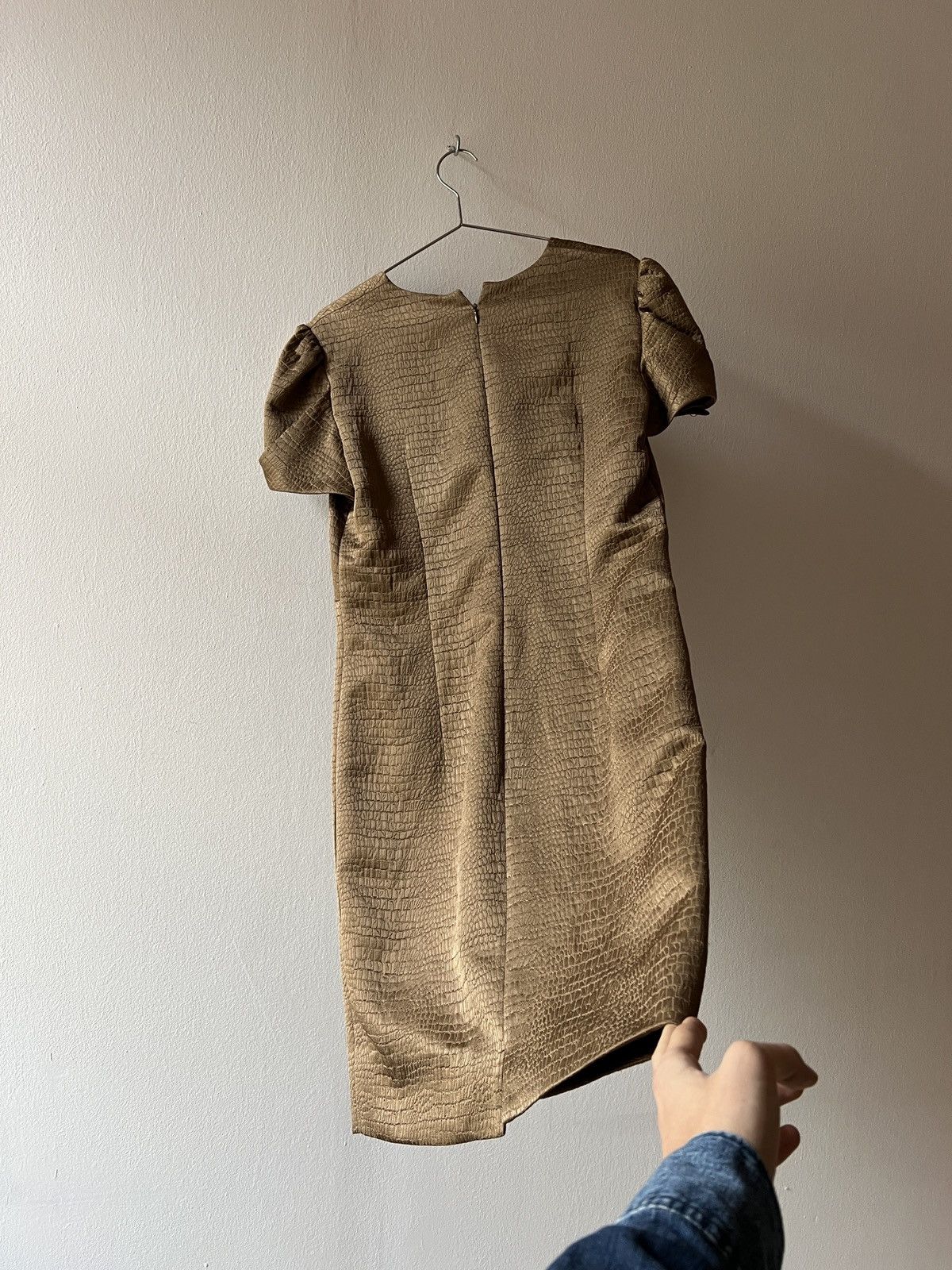 Cavalli Class Vintage Class Cavalli Python Gold Midi Dress Size L / US 10 / IT 46 - 2 Thumbnail